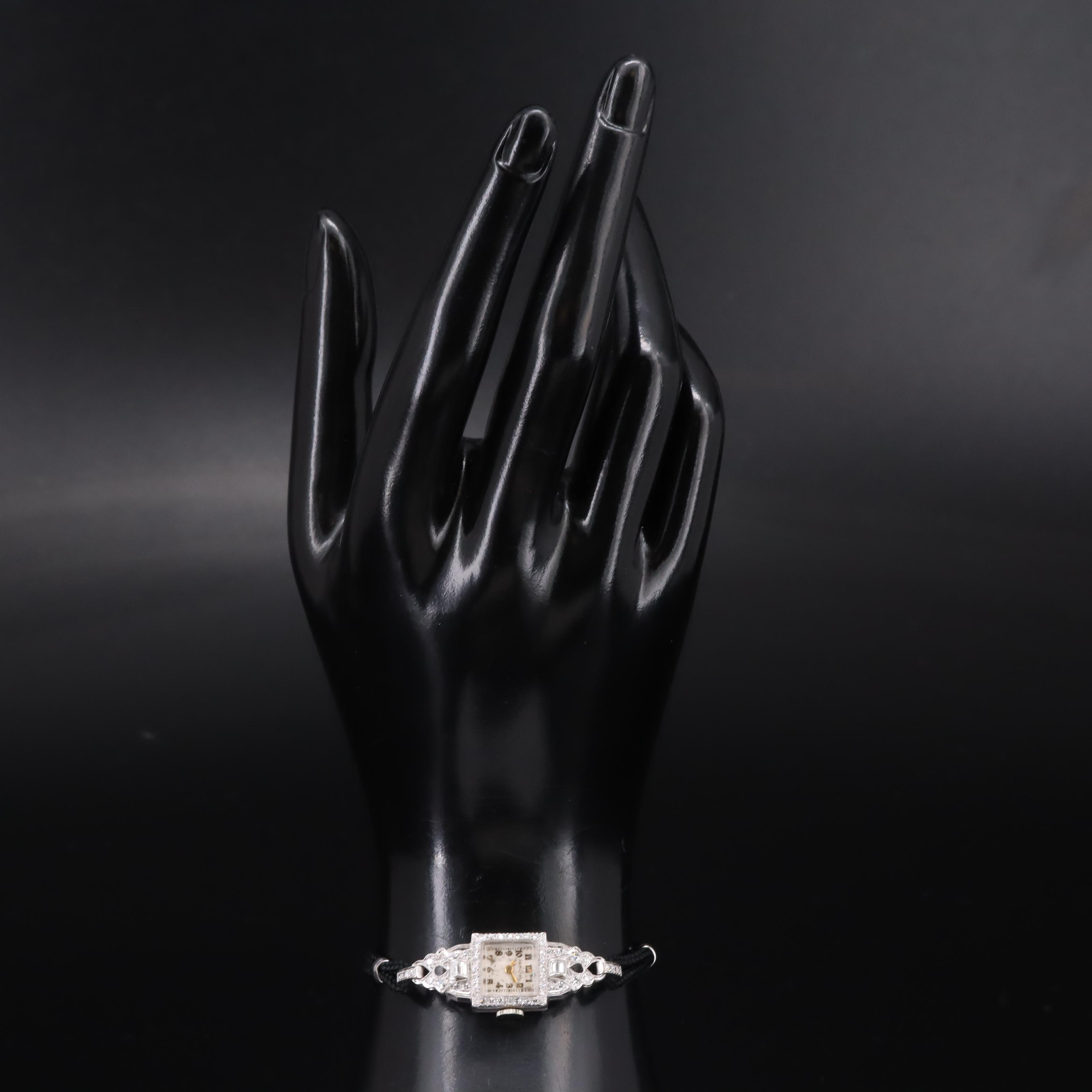 Platinum and Diamond Hamilton Watch