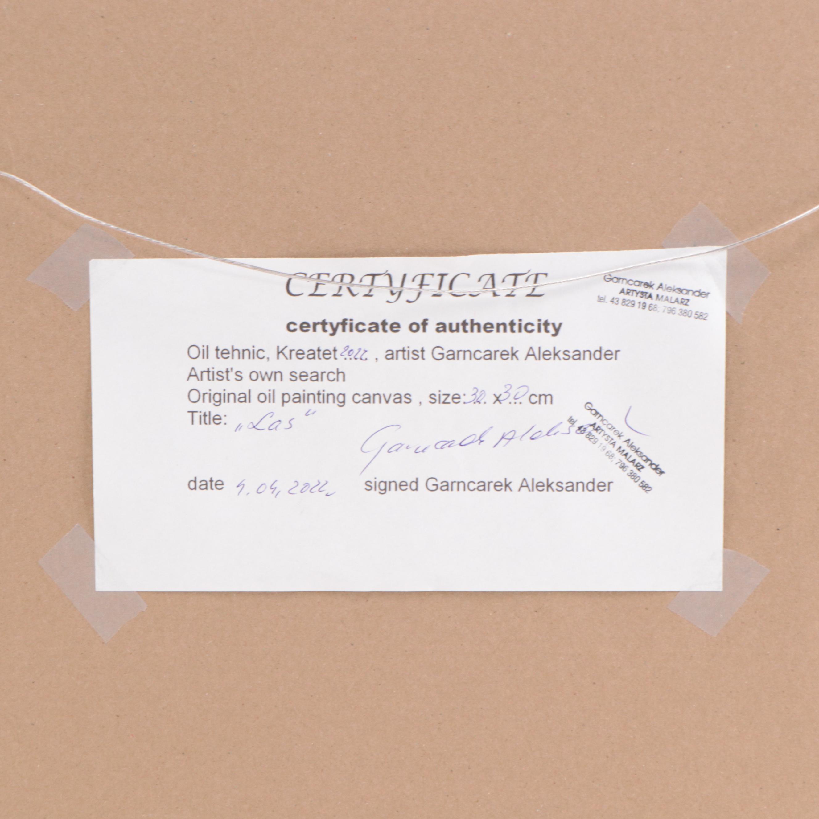 Garncarek Aleksander Oil Painting "Las," 2022