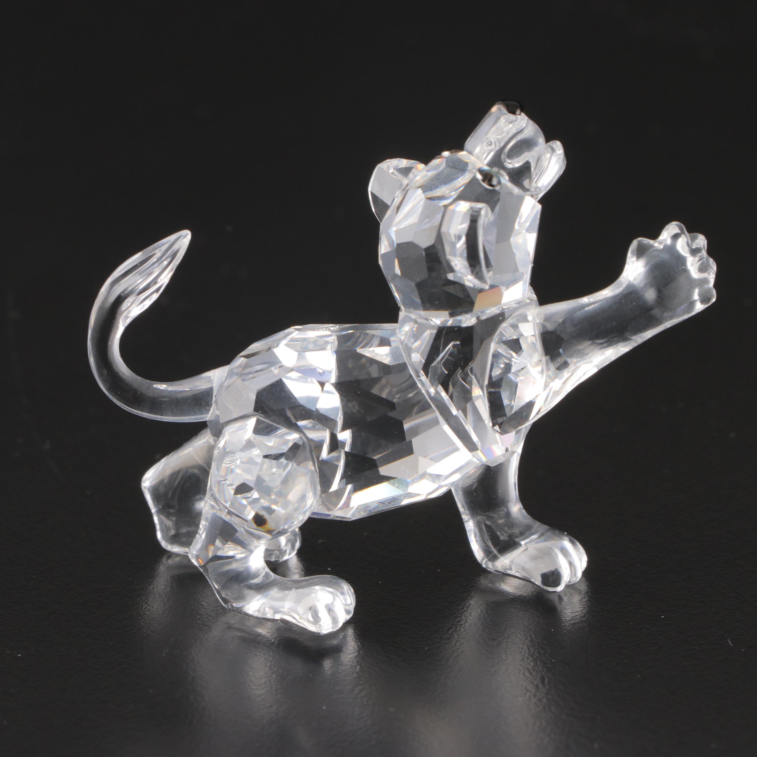 Swarovski "Three South Sea Fish," "Goldfish," and "Baby Lion Cub" Figurines