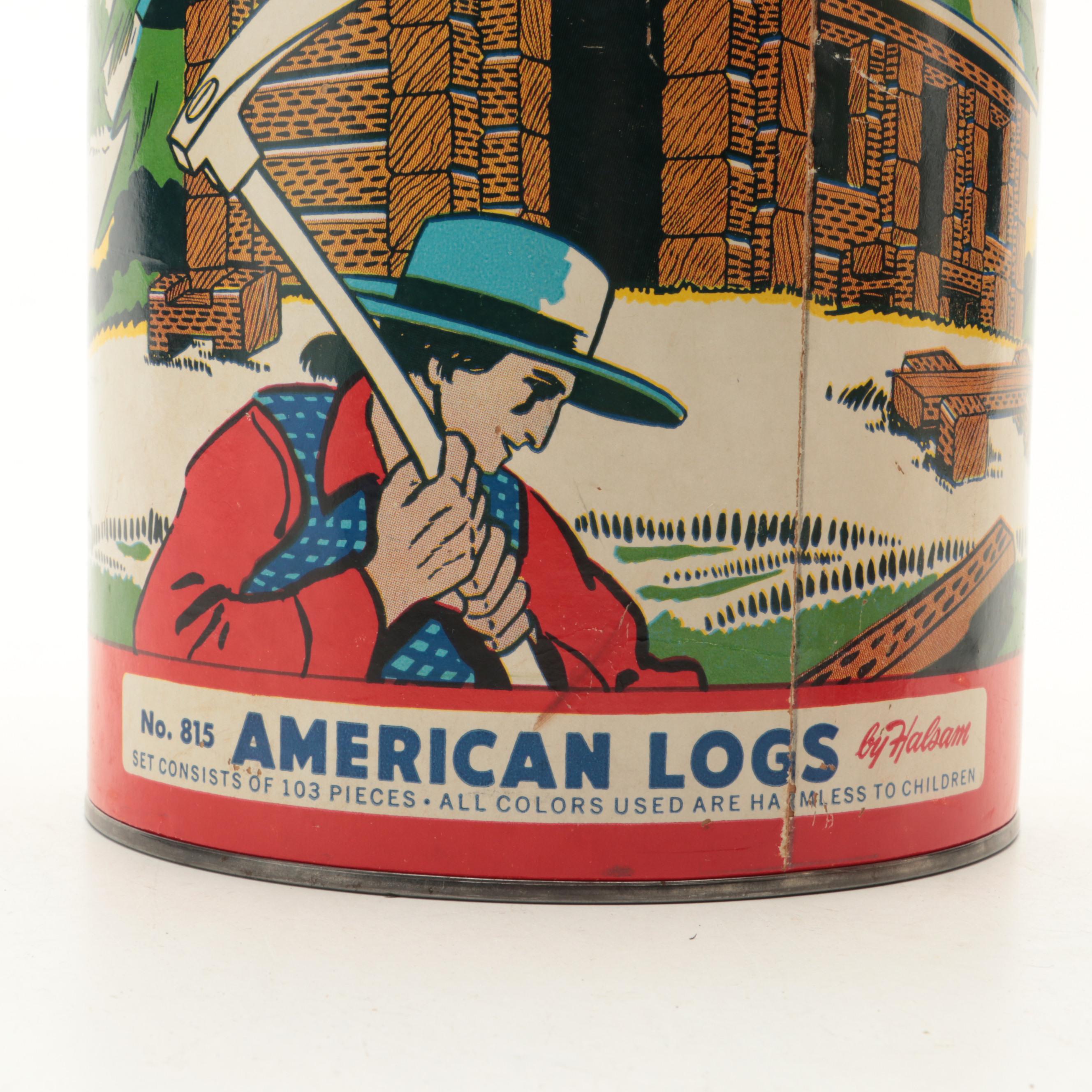 Hewn American Logs by Halsam Sets 815 and 805, Mid-20th Century