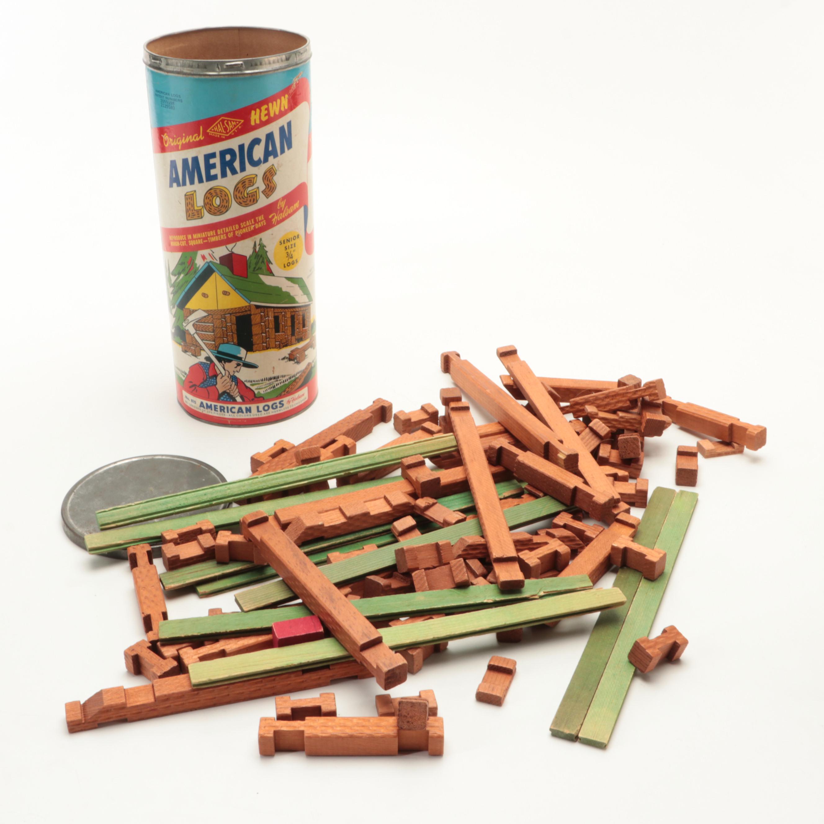 Hewn American Logs by Halsam Sets 815 and 805, Mid-20th Century