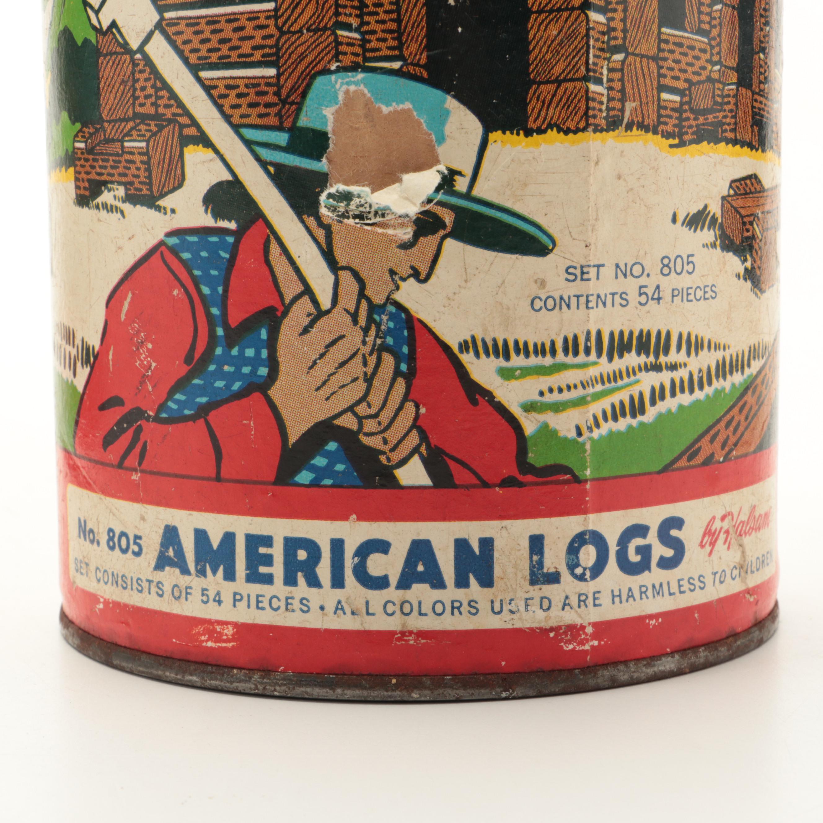 Hewn American Logs by Halsam Sets 815 and 805, Mid-20th Century