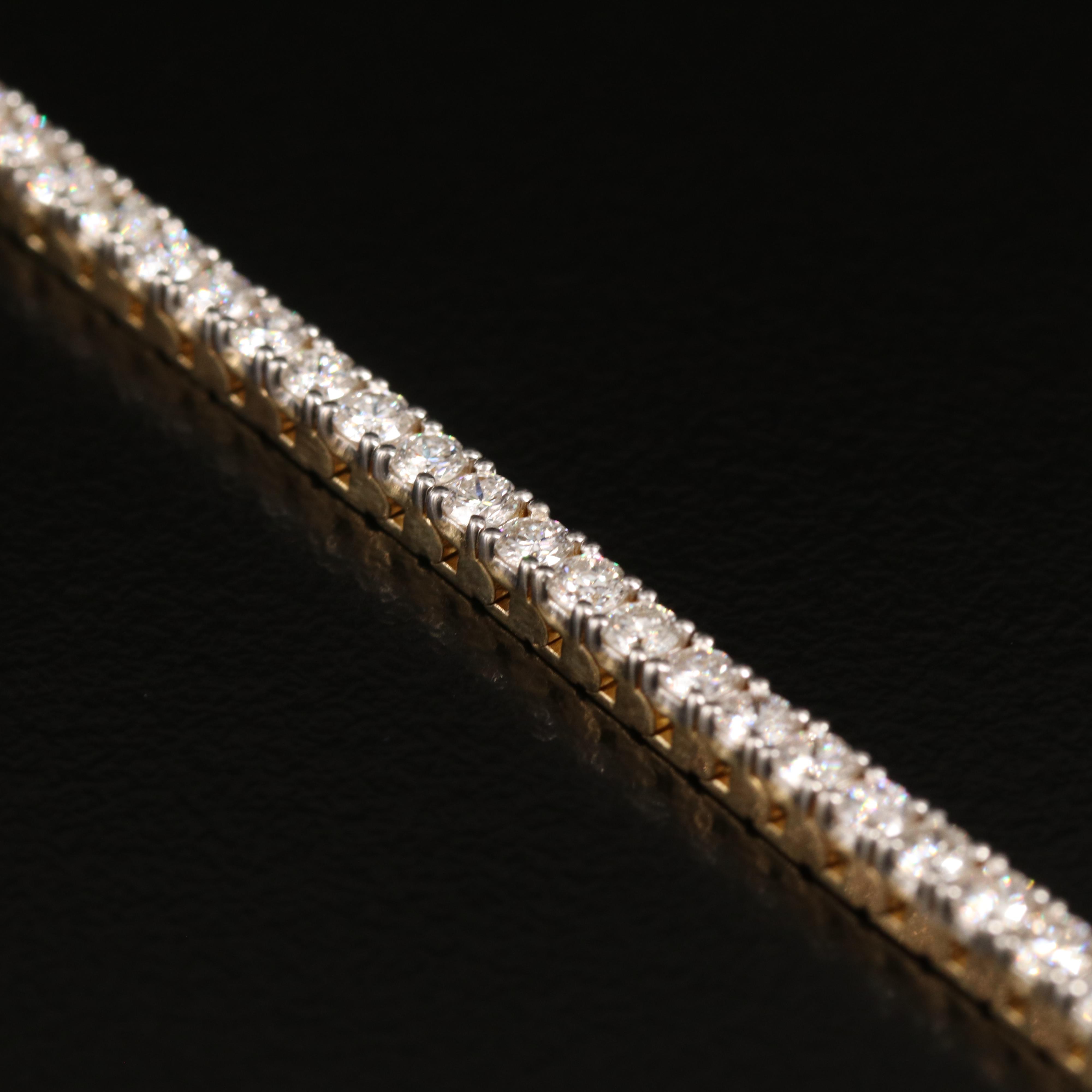 14K 3.00 CTW Lab Grown Diamond Line Bracelet with IGI Report