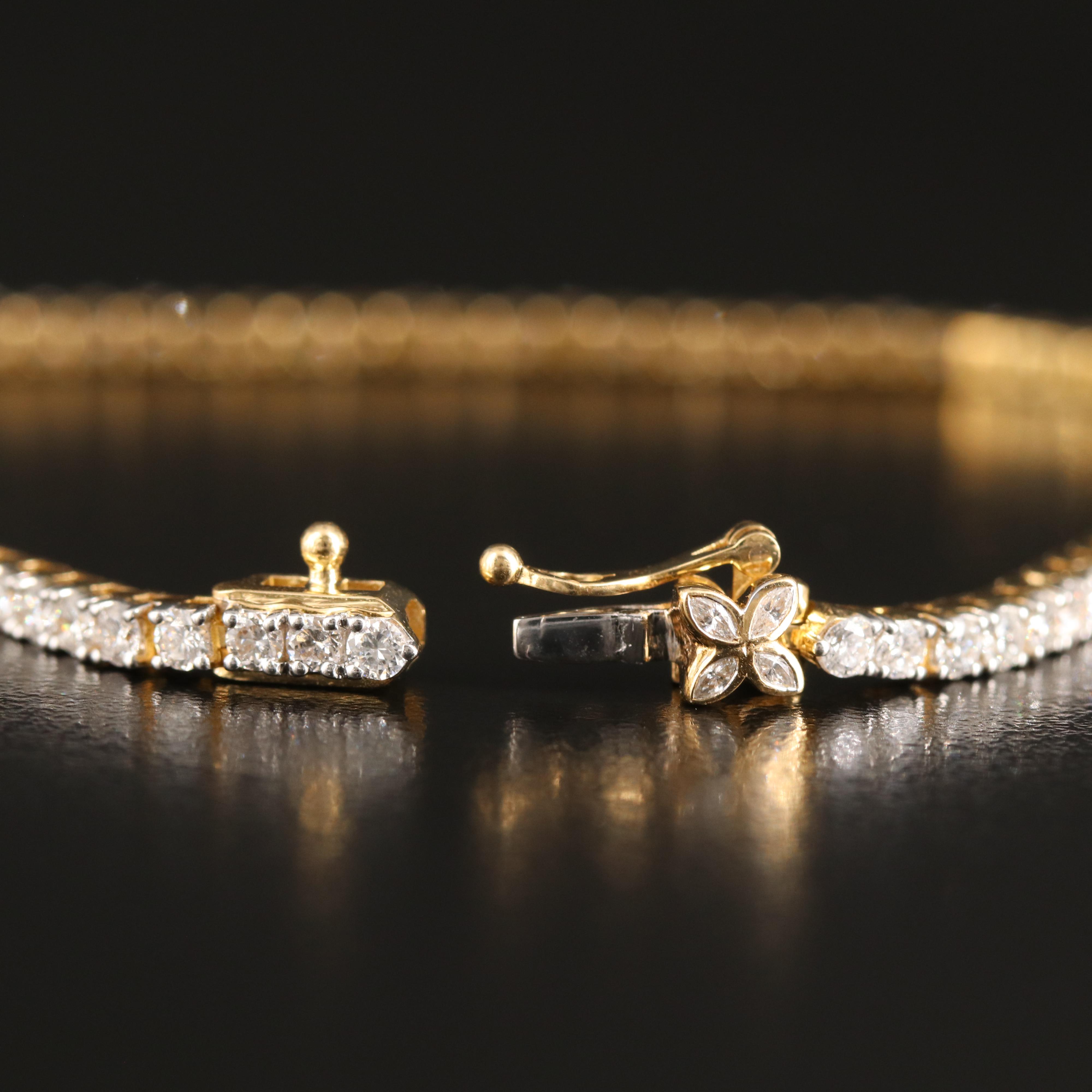 14K 3.00 CTW Lab Grown Diamond Line Bracelet with IGI Report