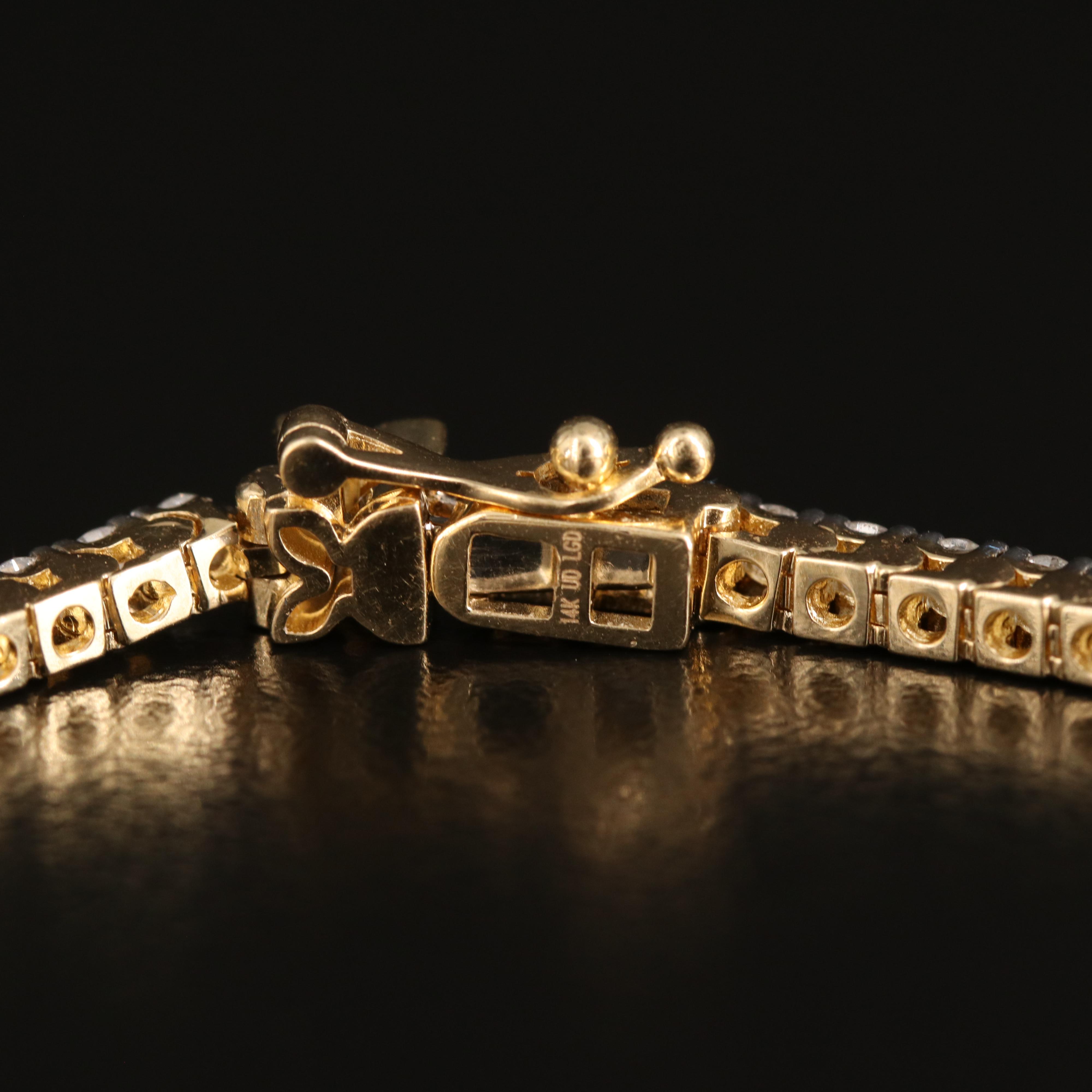 14K 3.00 CTW Lab Grown Diamond Line Bracelet with IGI Report