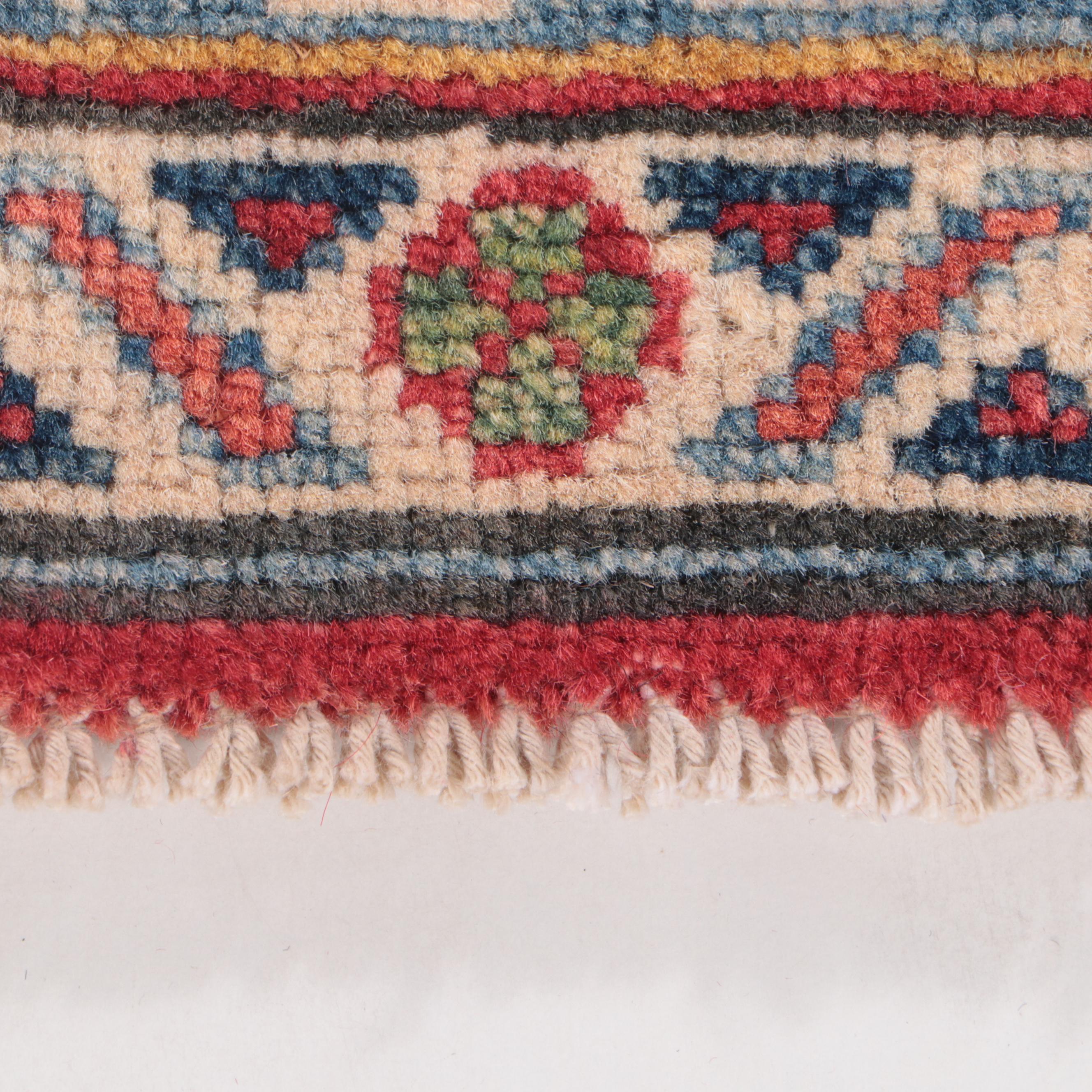 3'5 x 4'7 Hand-Knotted Pakistani Kazak Accent Rug