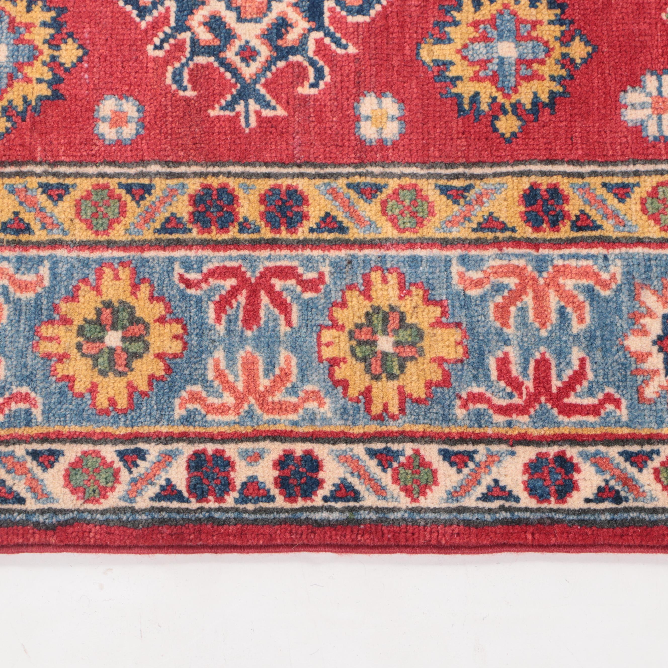 3'5 x 4'7 Hand-Knotted Pakistani Kazak Accent Rug