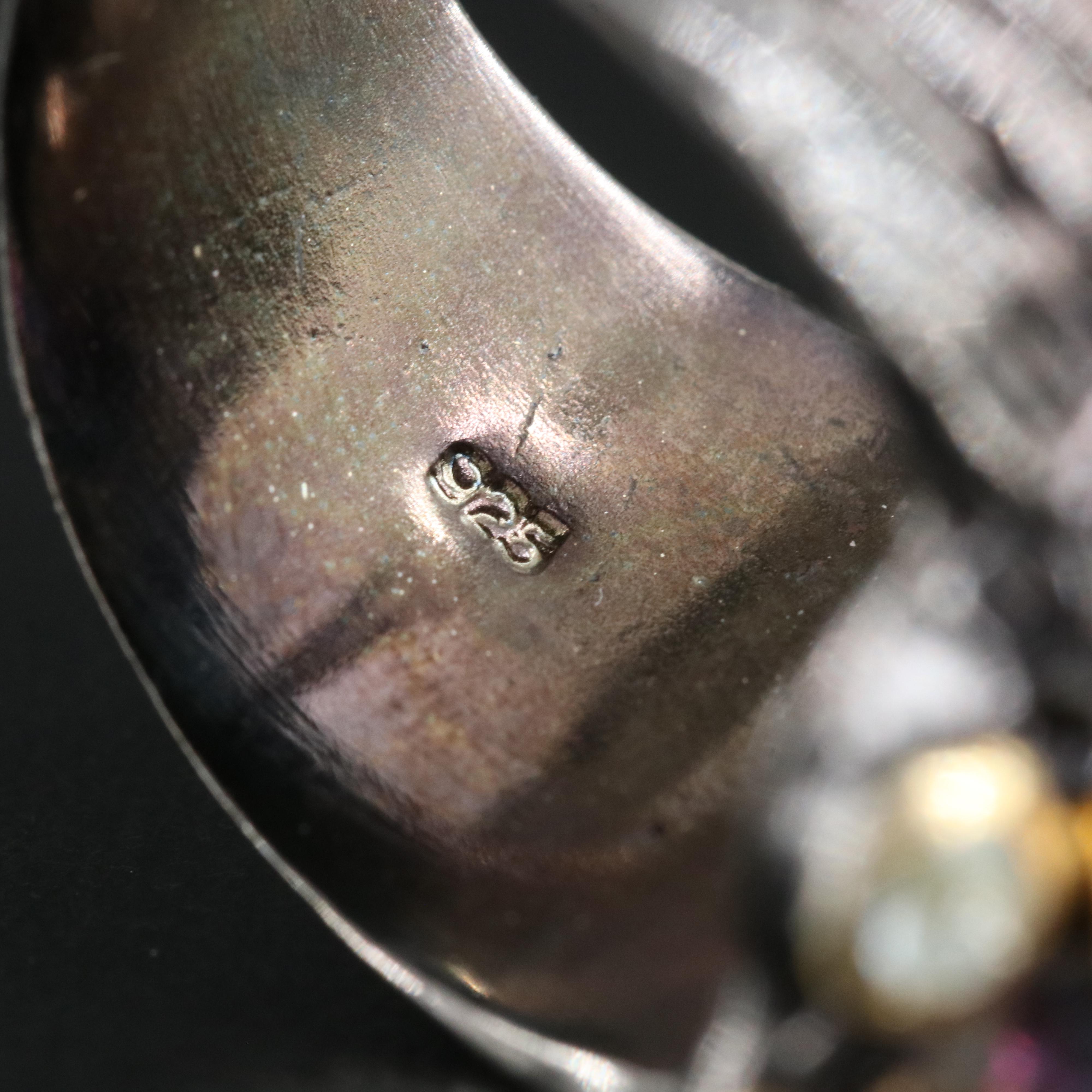 Sterling Bismuth and Topaz Ring