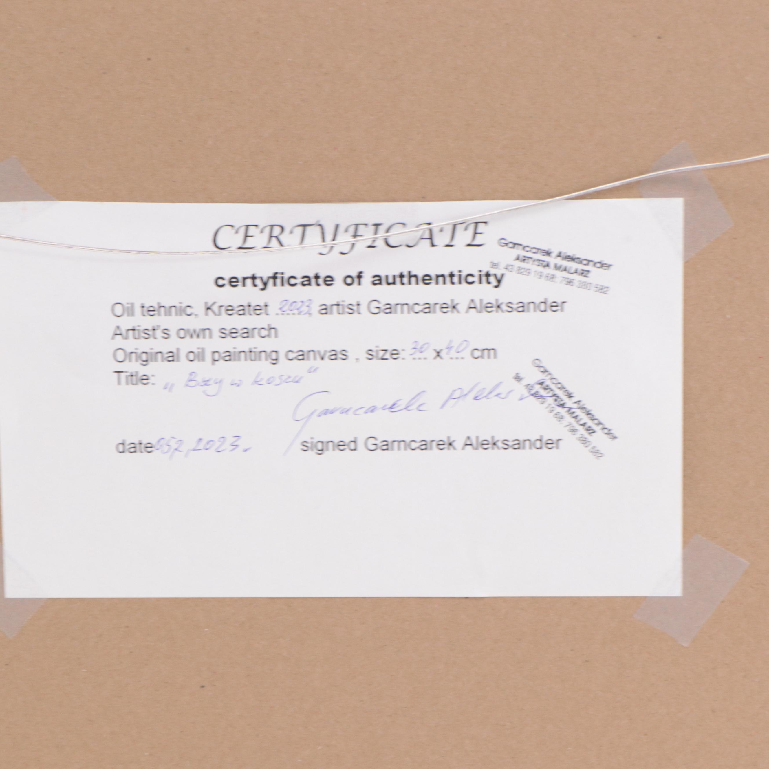 Garncarek Aleksander Oil Painting "Bzy w koszu," 2023