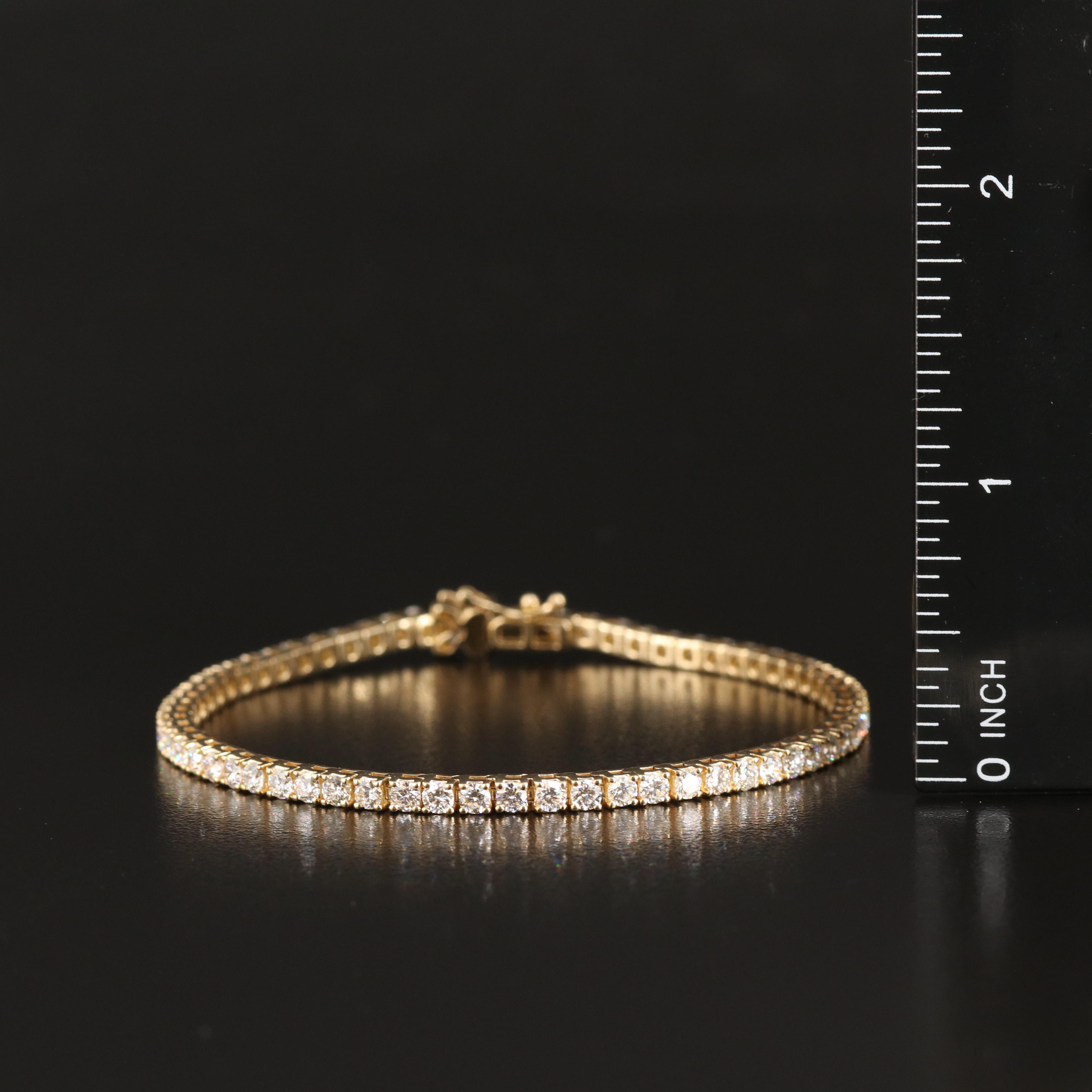 14K 5.00 CTW Lab Grown Diamond Line Bracelet with IGI Report