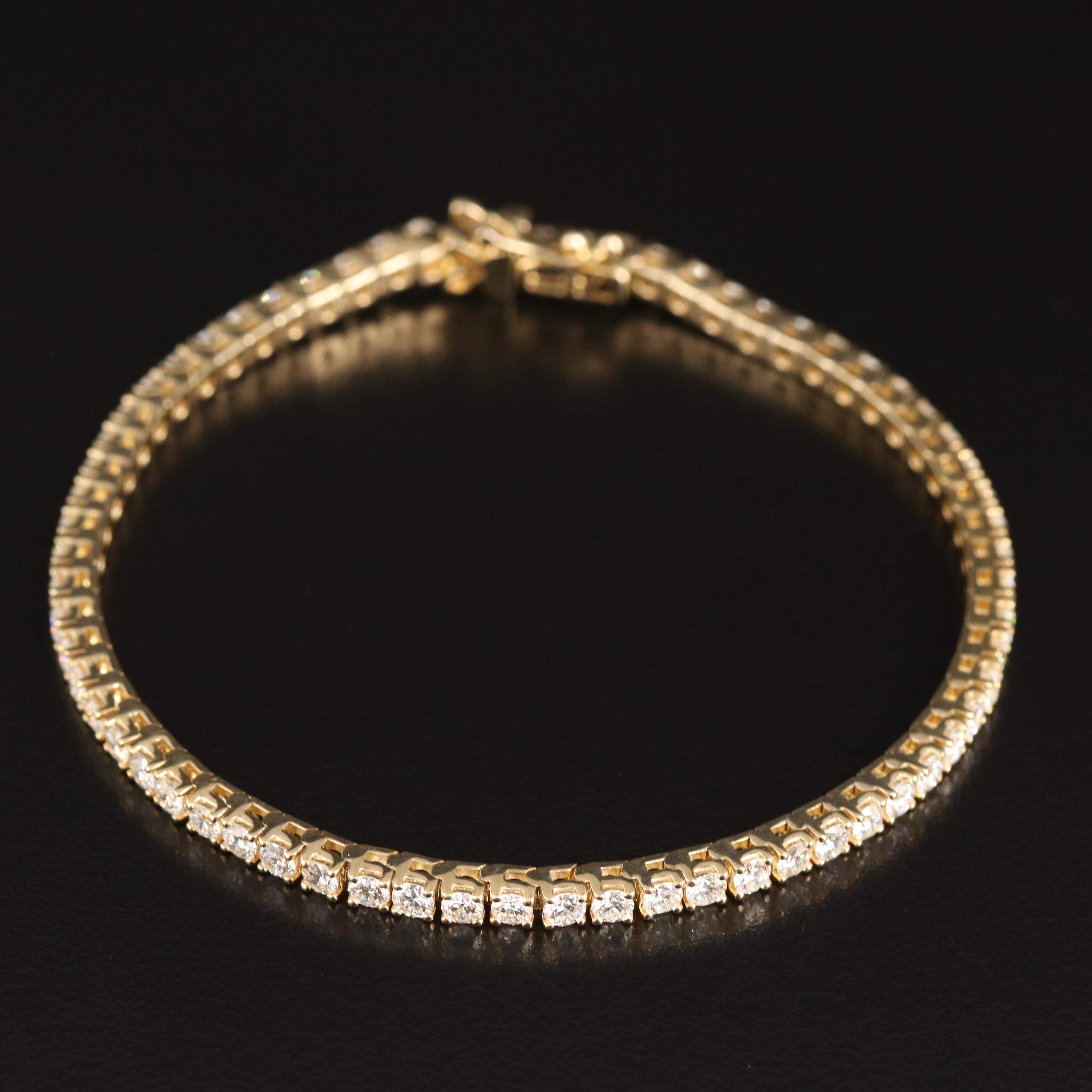 14K 5.00 CTW Lab Grown Diamond Line Bracelet with IGI Report