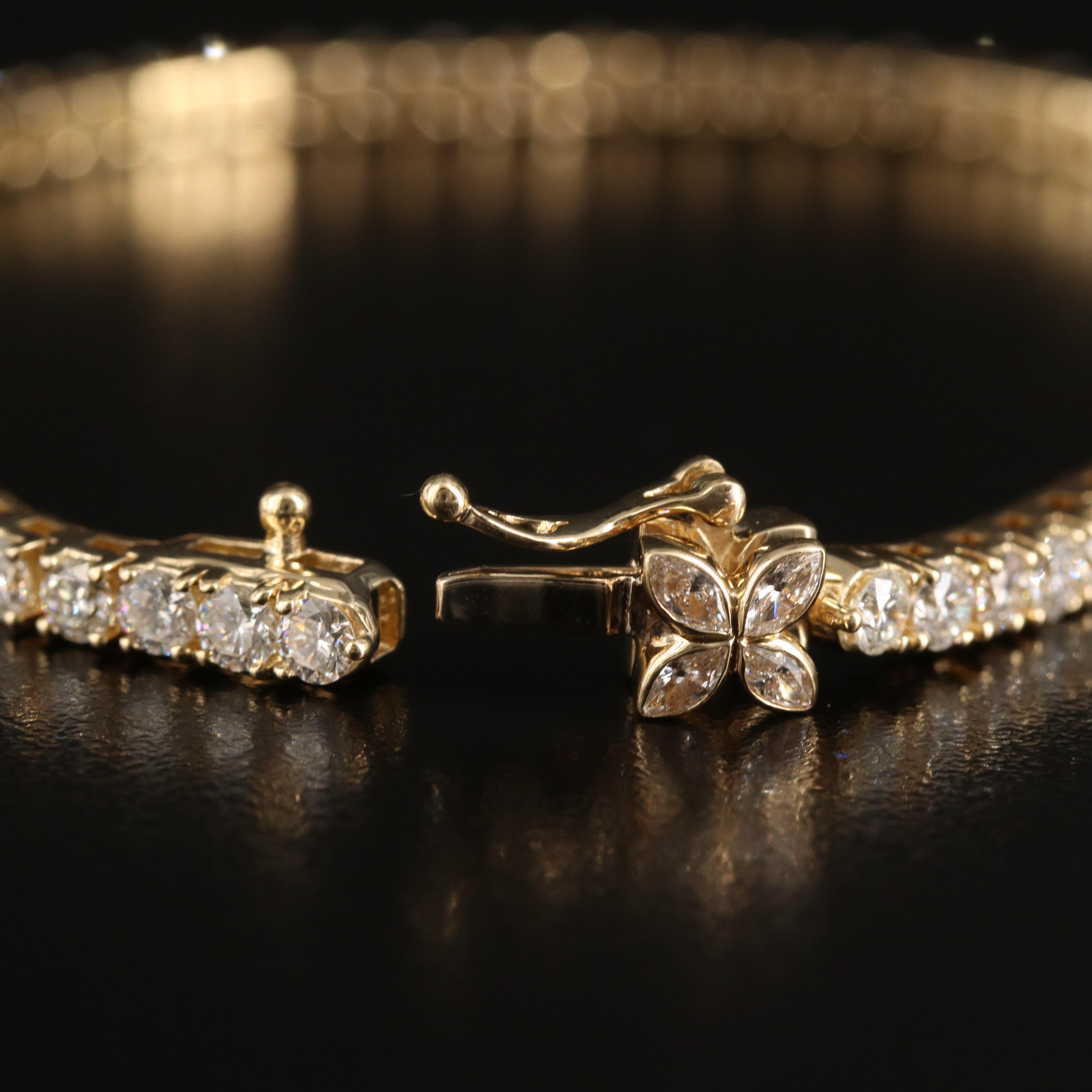 14K 5.00 CTW Lab Grown Diamond Line Bracelet with IGI Report