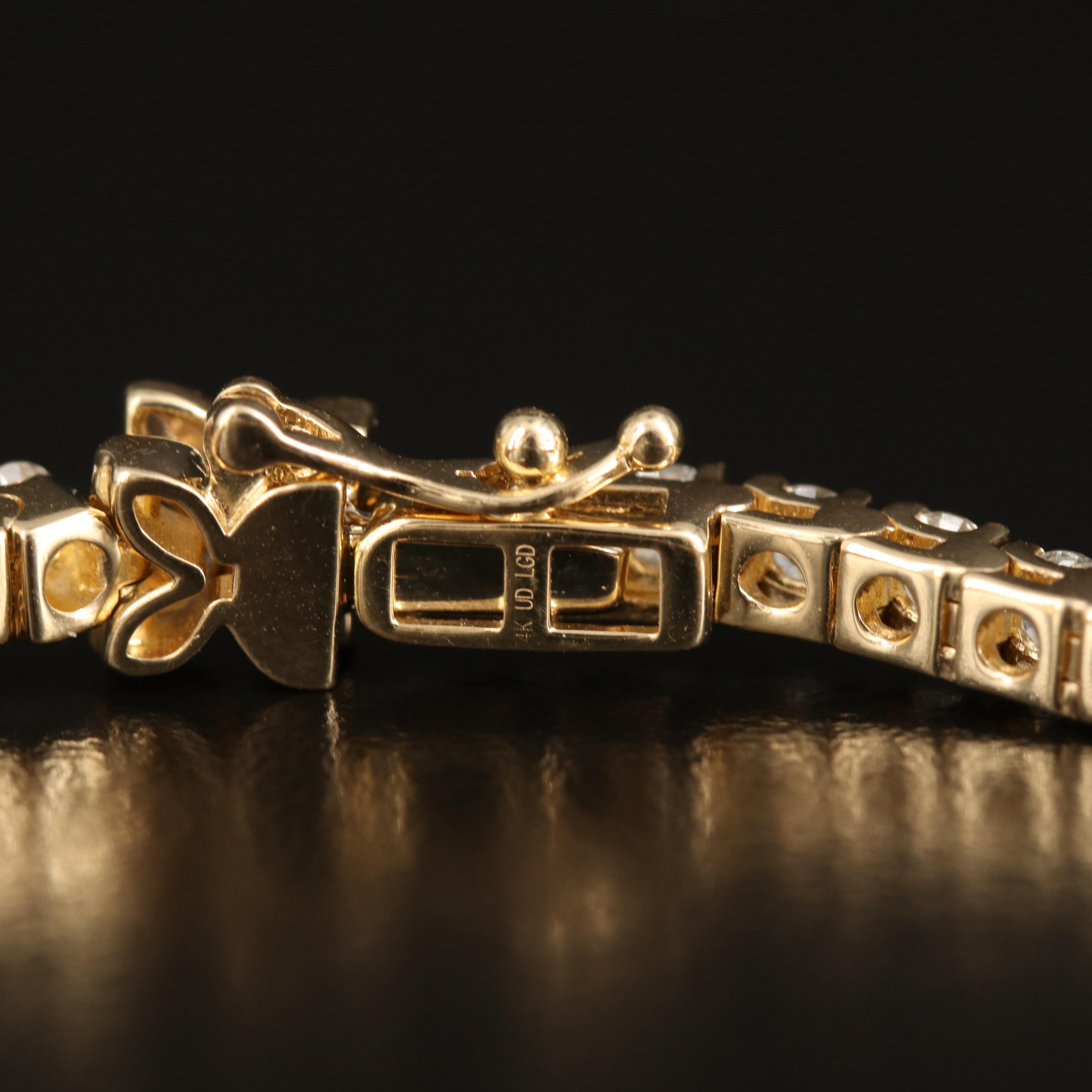 14K 5.00 CTW Lab Grown Diamond Line Bracelet with IGI Report