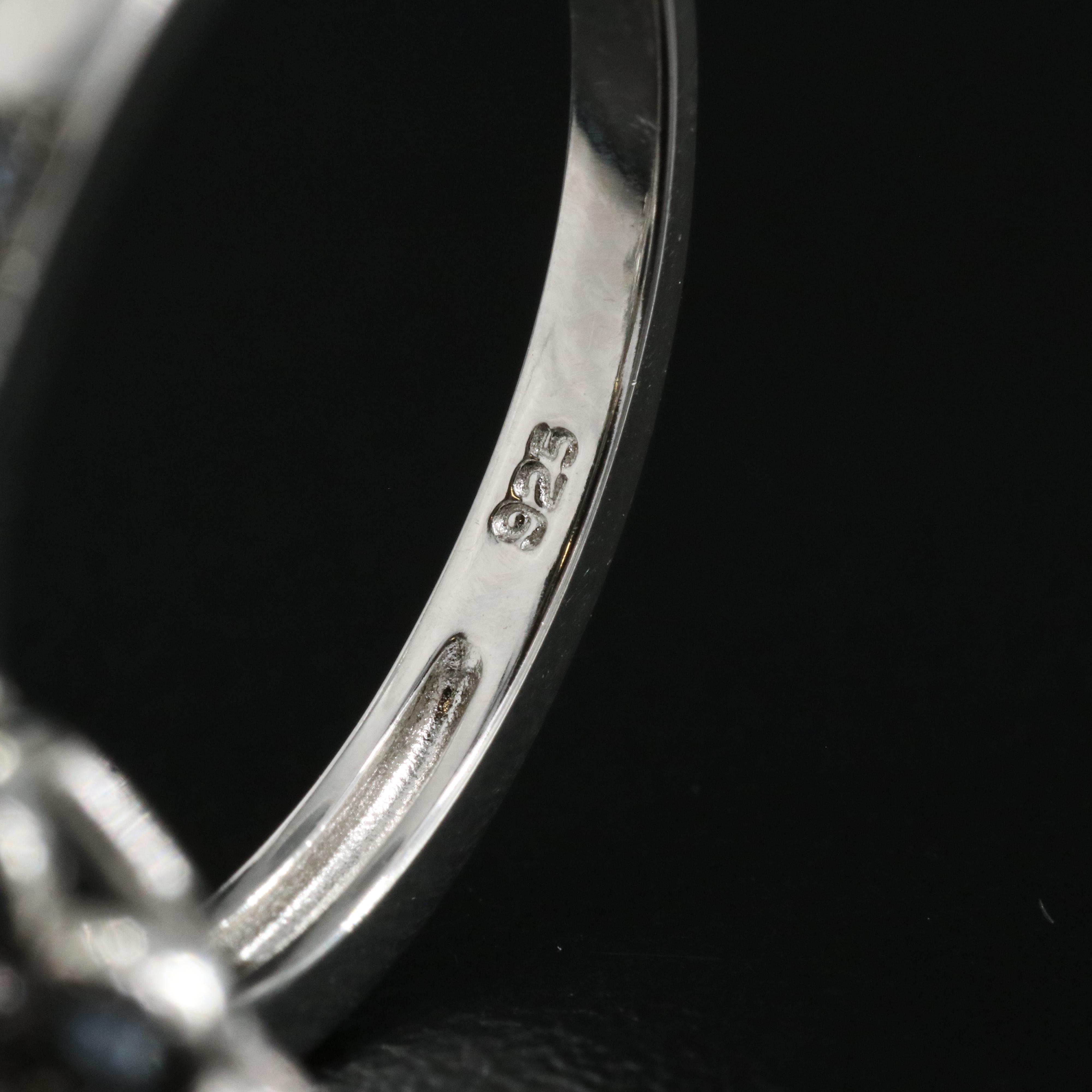 Sterling Opal and Sapphire Ring