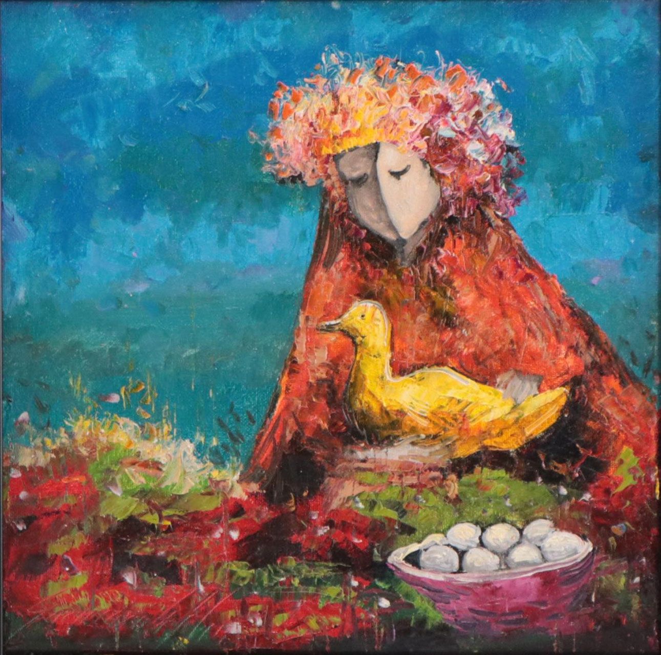 Garncarek Aleksander Oil Painting "Siedząca," 2022