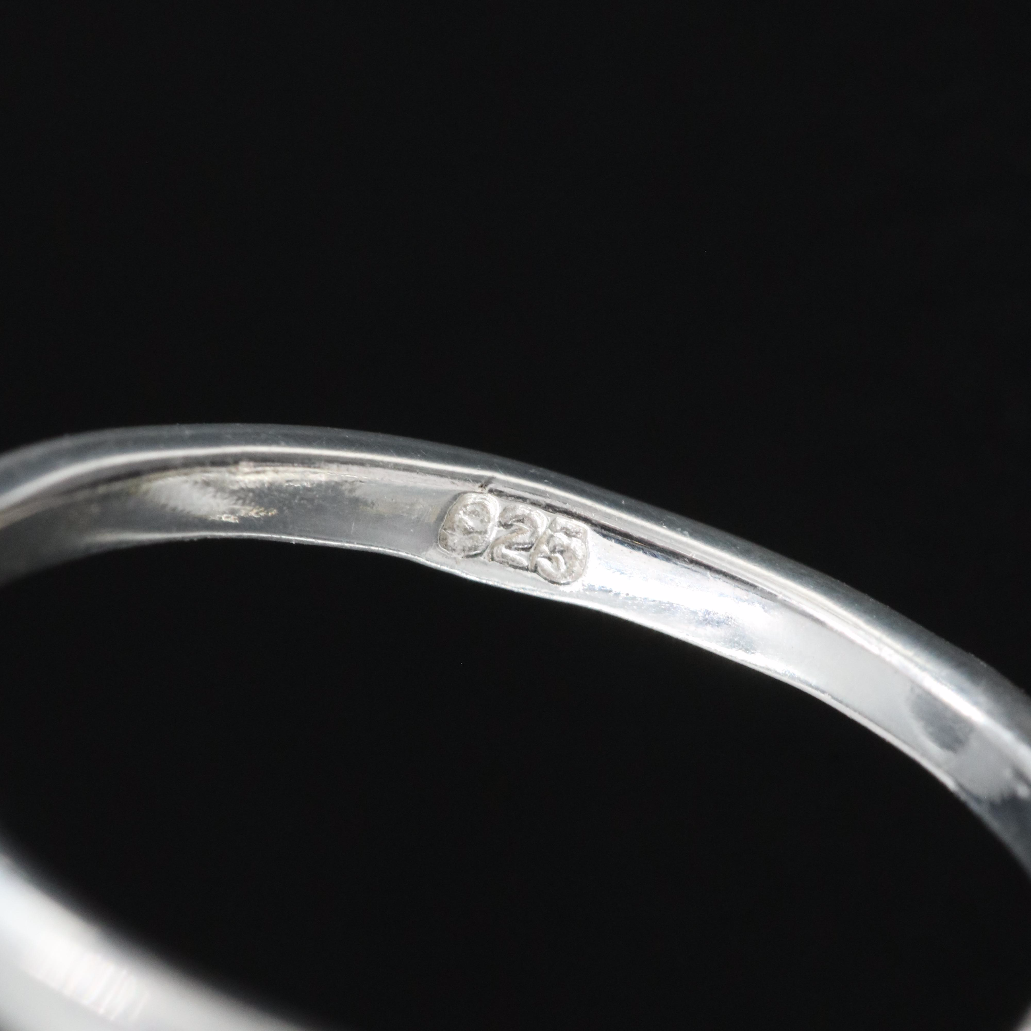 Sterling Opal and Sapphire Shellfish Ring