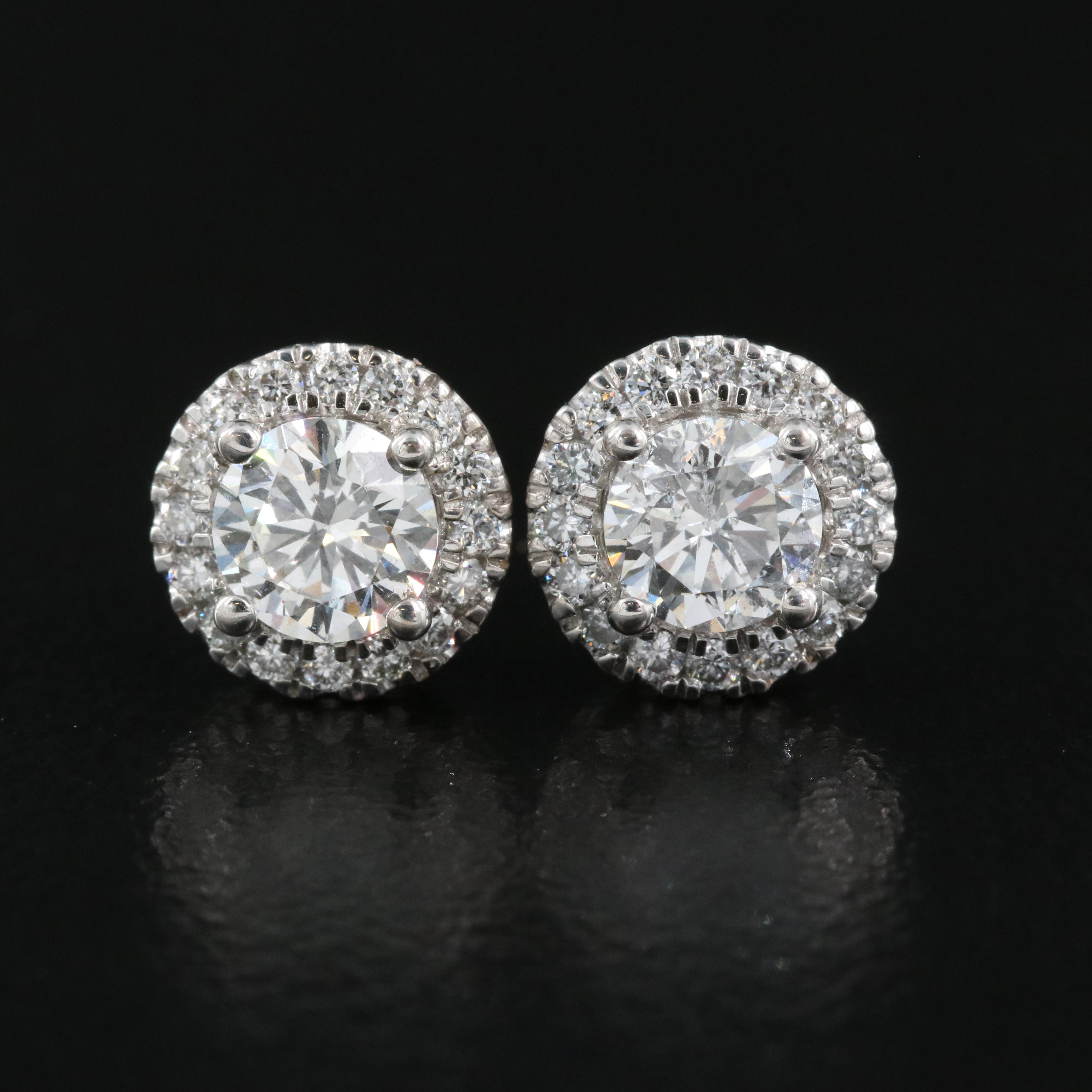 14K 0.92 CTW Lab Grown Diamond Stud Earrings