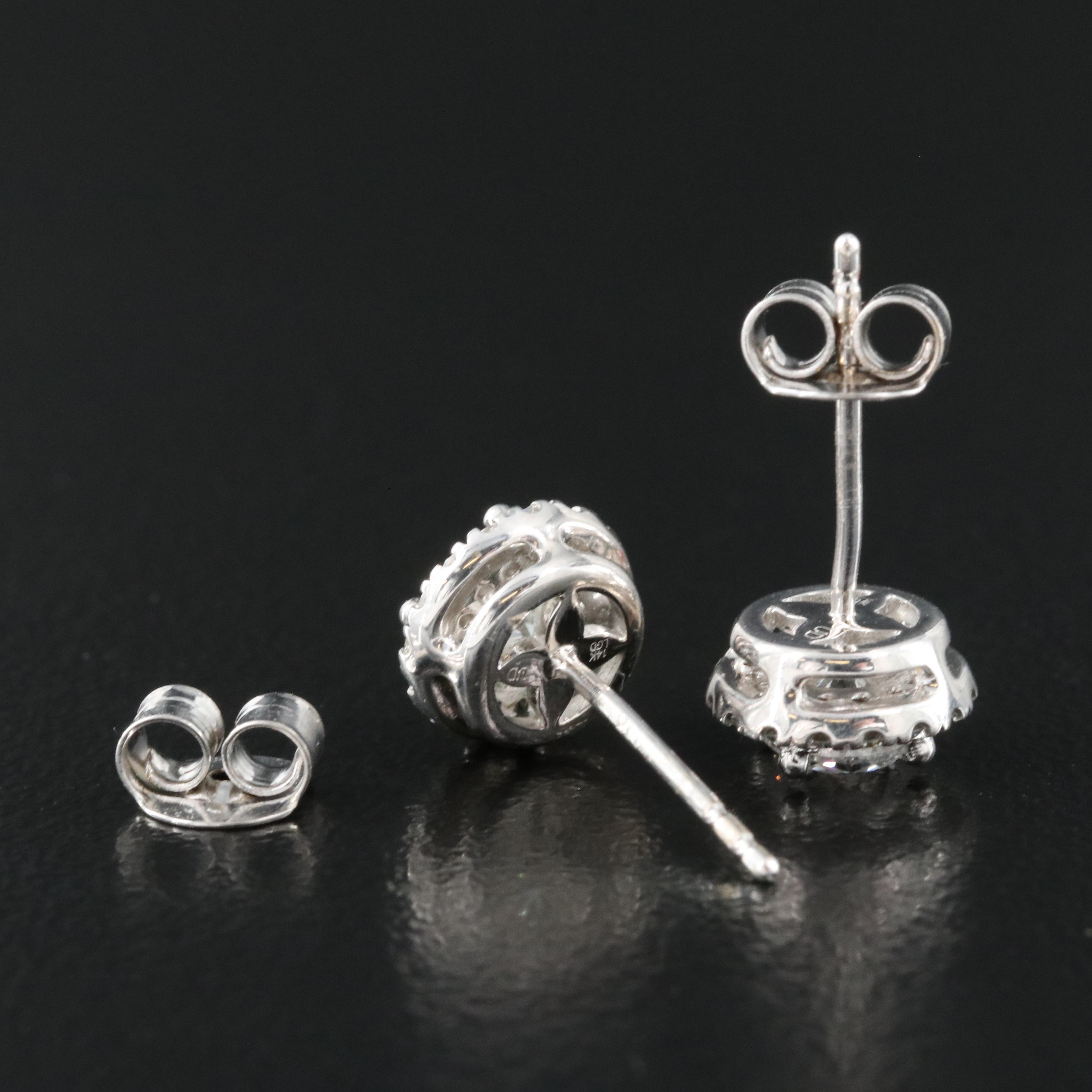 14K 0.92 CTW Lab Grown Diamond Stud Earrings