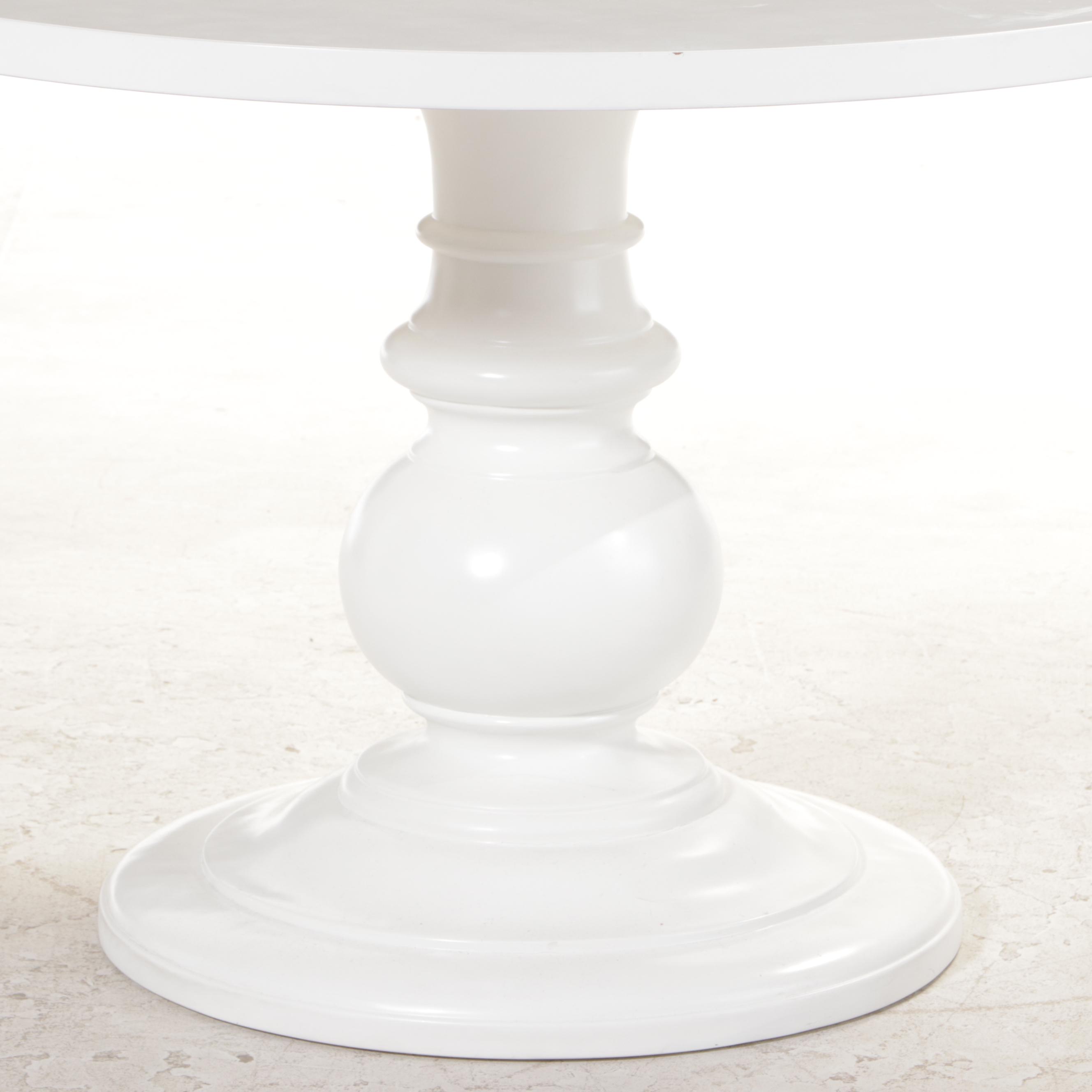 Pottery Barn "Dawson" Pedestal Dining Table in Glossy White