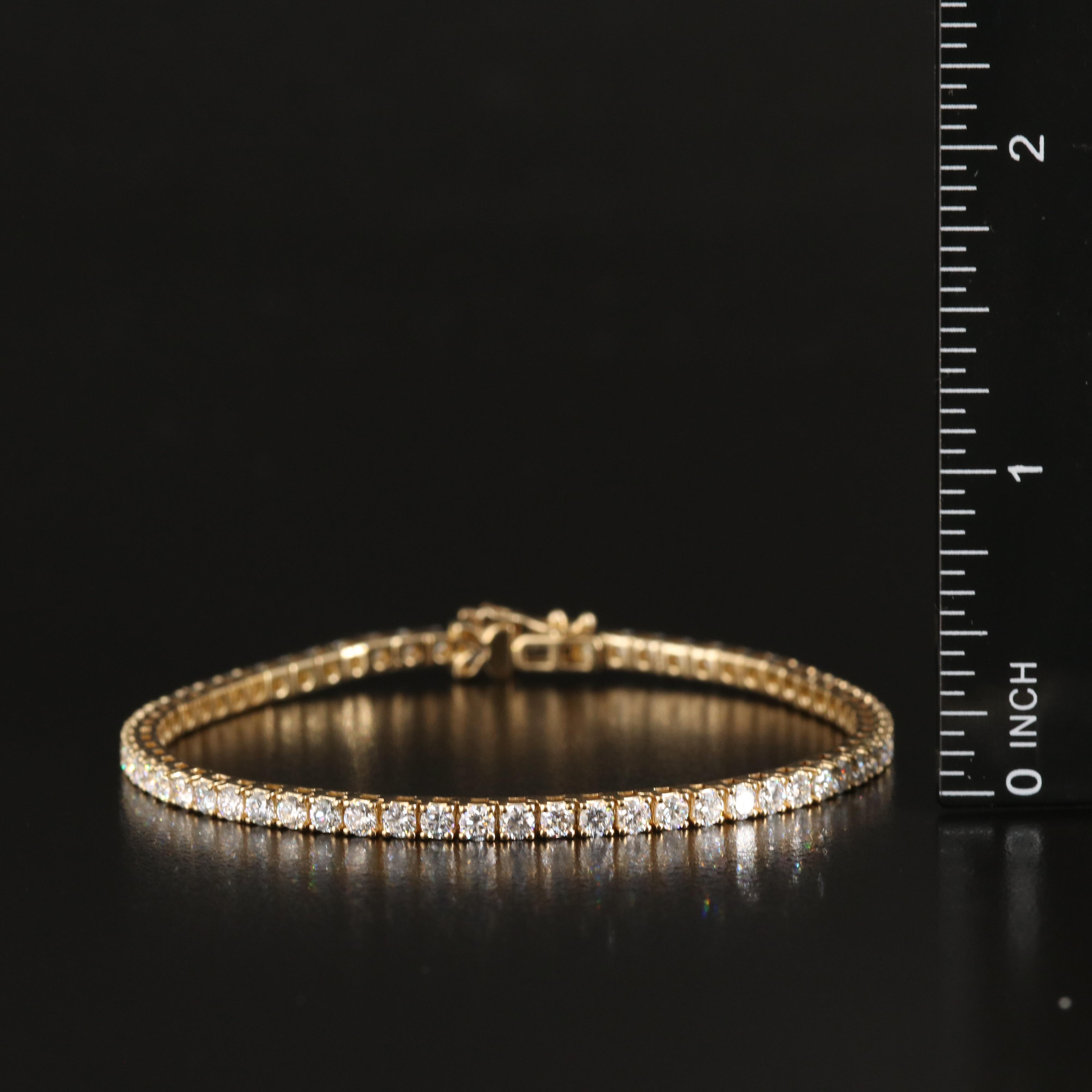 14K 5.00 CTW Lab Grown Diamond Line Bracelet with IGI Report