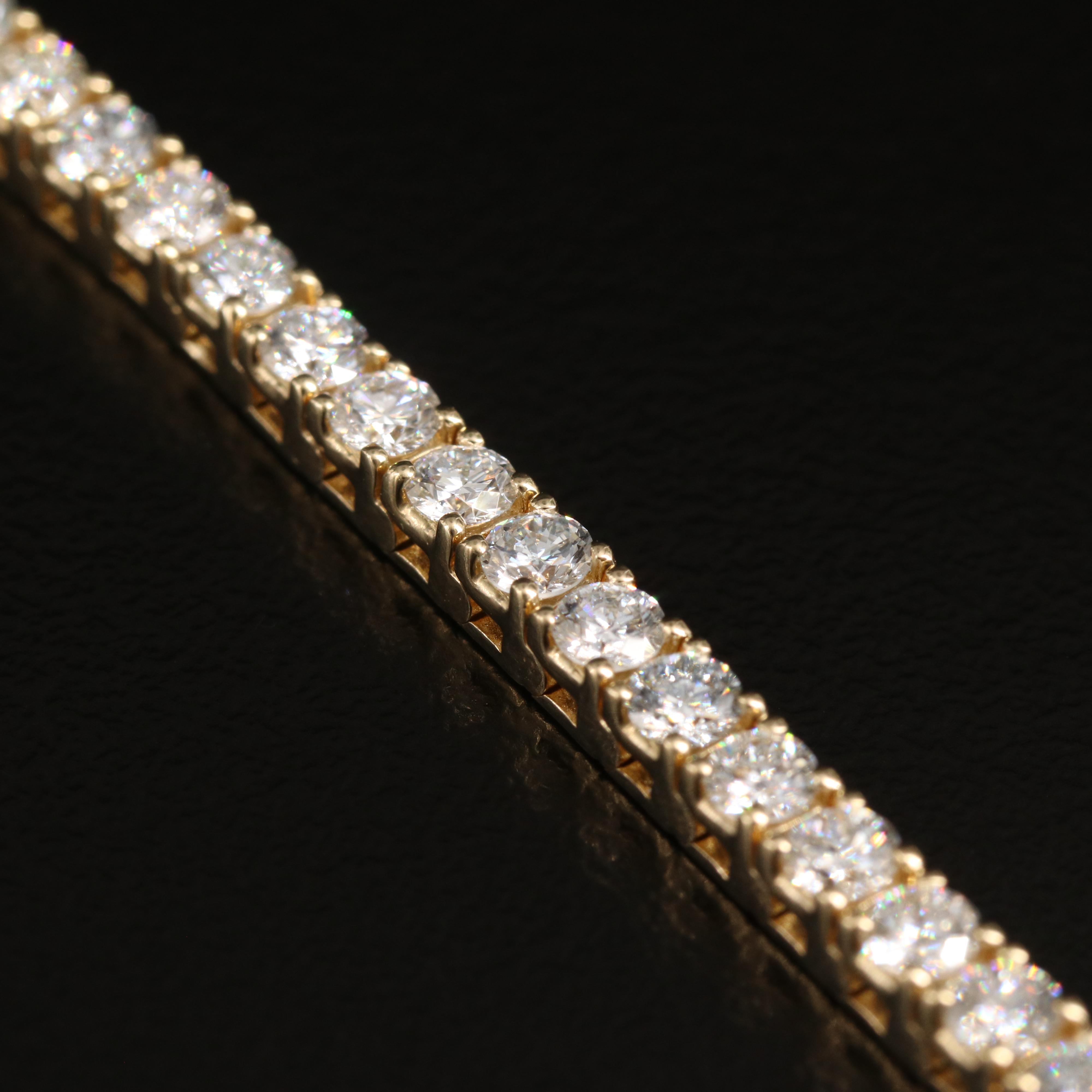 14K 5.00 CTW Lab Grown Diamond Line Bracelet with IGI Report