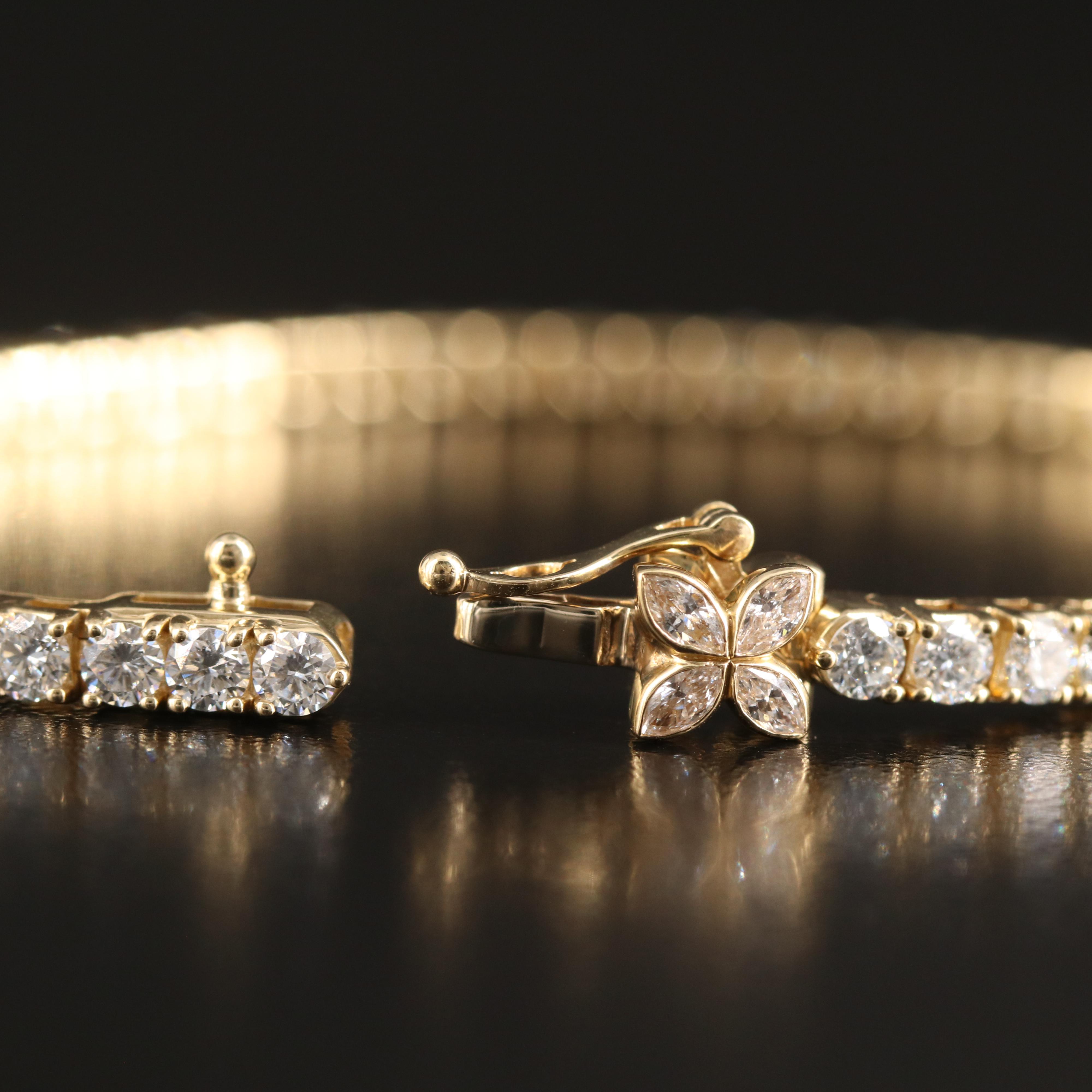 14K 5.00 CTW Lab Grown Diamond Line Bracelet with IGI Report