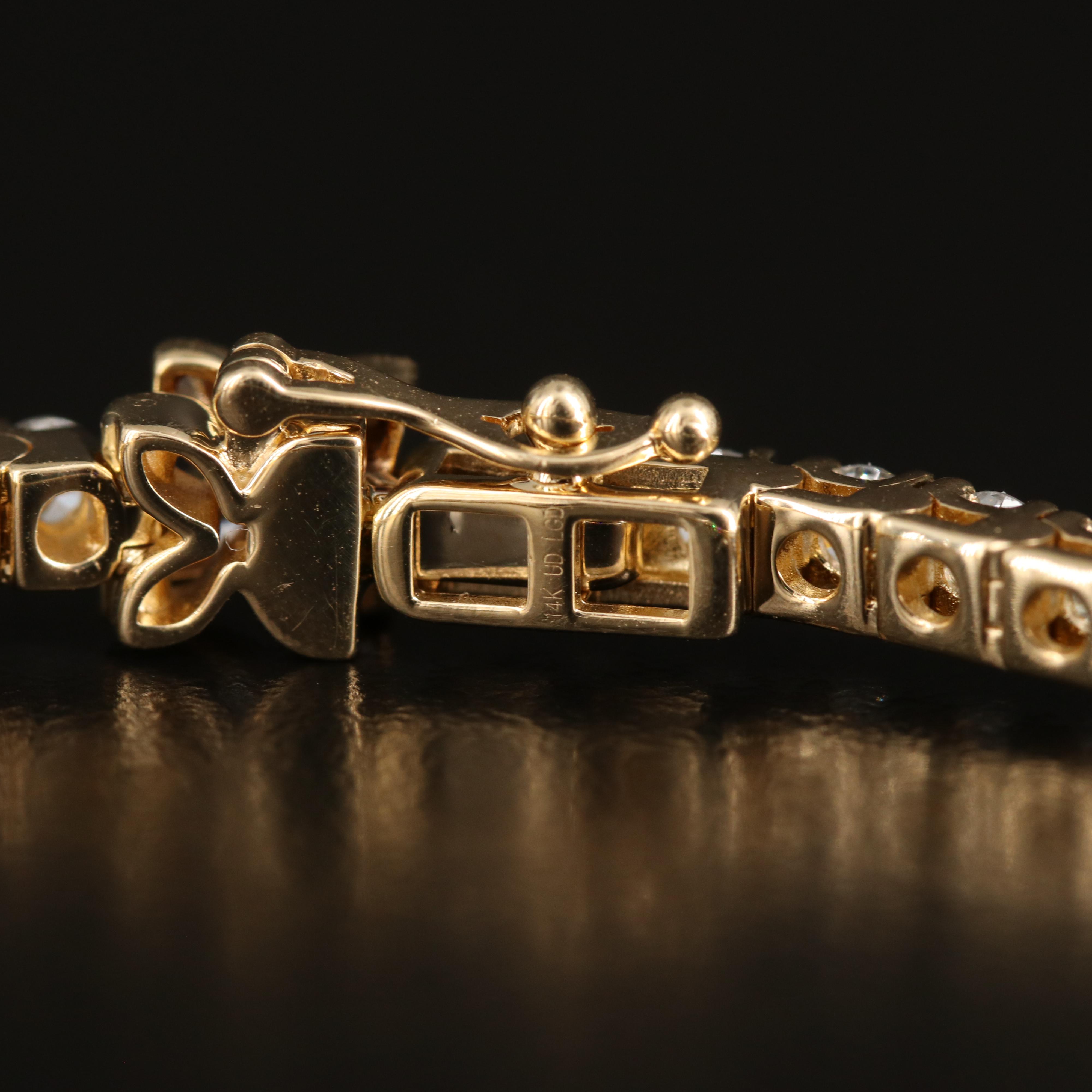 14K 5.00 CTW Lab Grown Diamond Line Bracelet with IGI Report