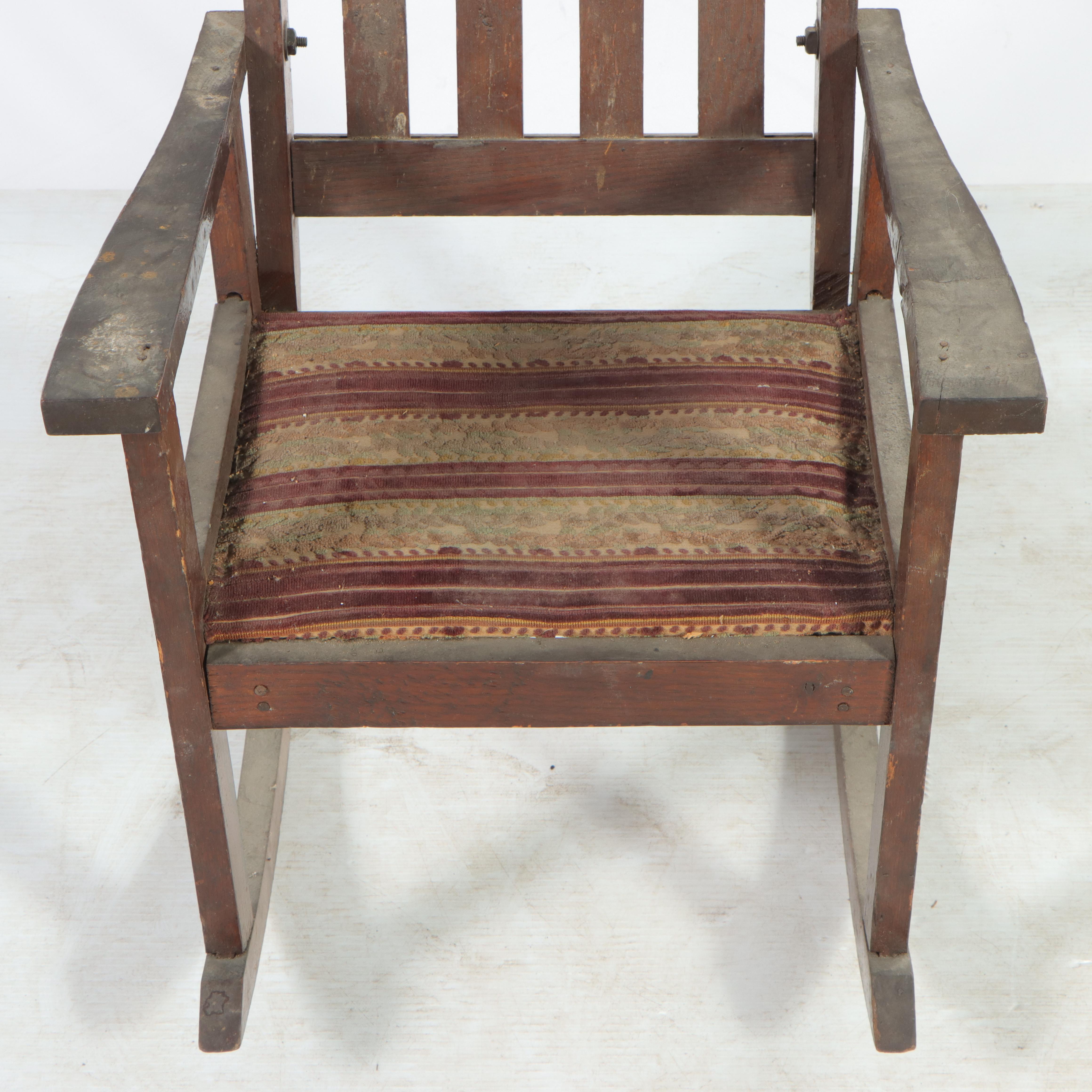 Two Oak Child's Rockers, Incl. Arts and Crafts Example