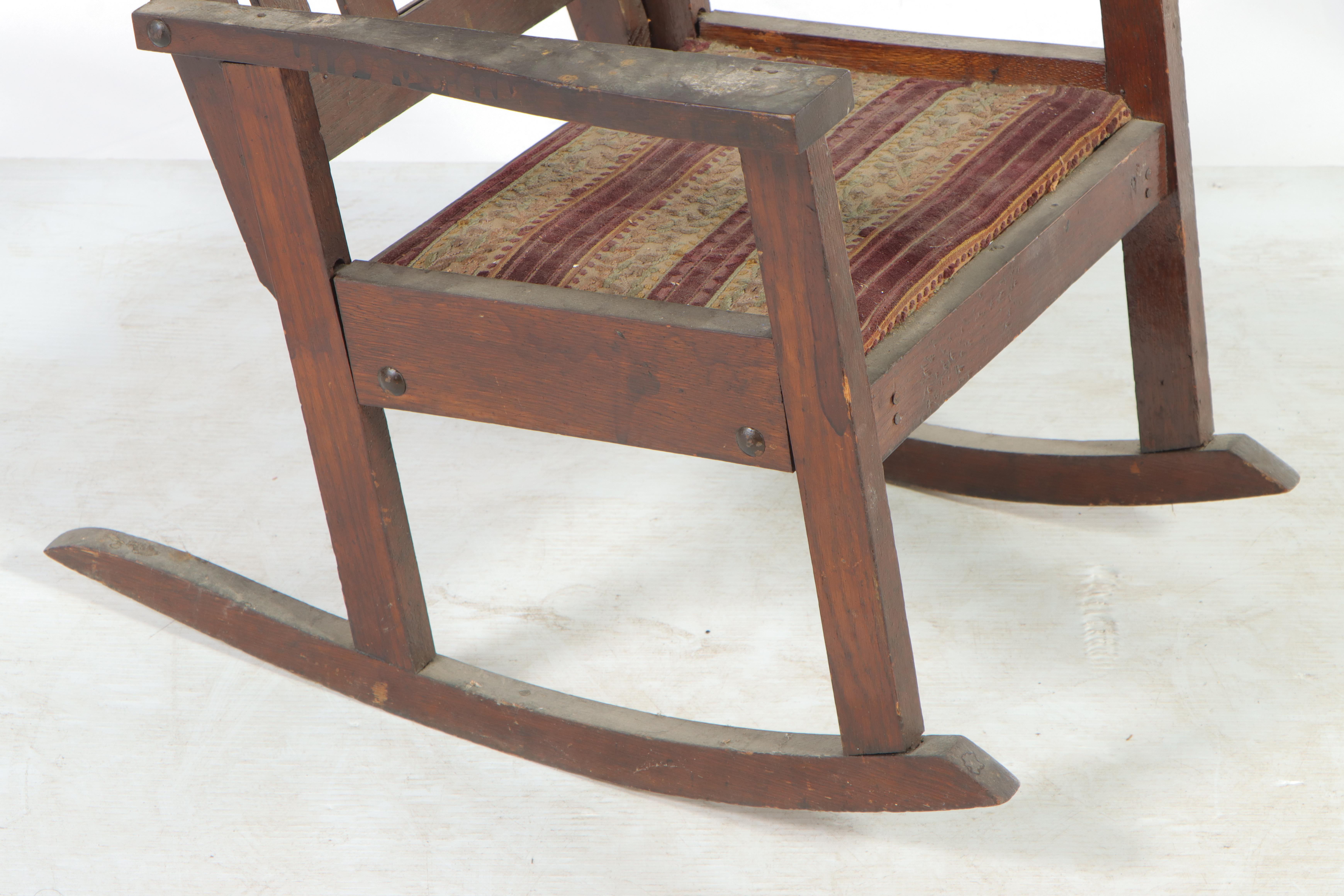 Two Oak Child's Rockers, Incl. Arts and Crafts Example