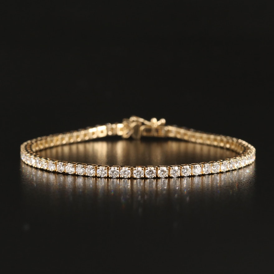 14K 5.00 CTW Lab Grown Diamond Line Bracelet with IGI Report