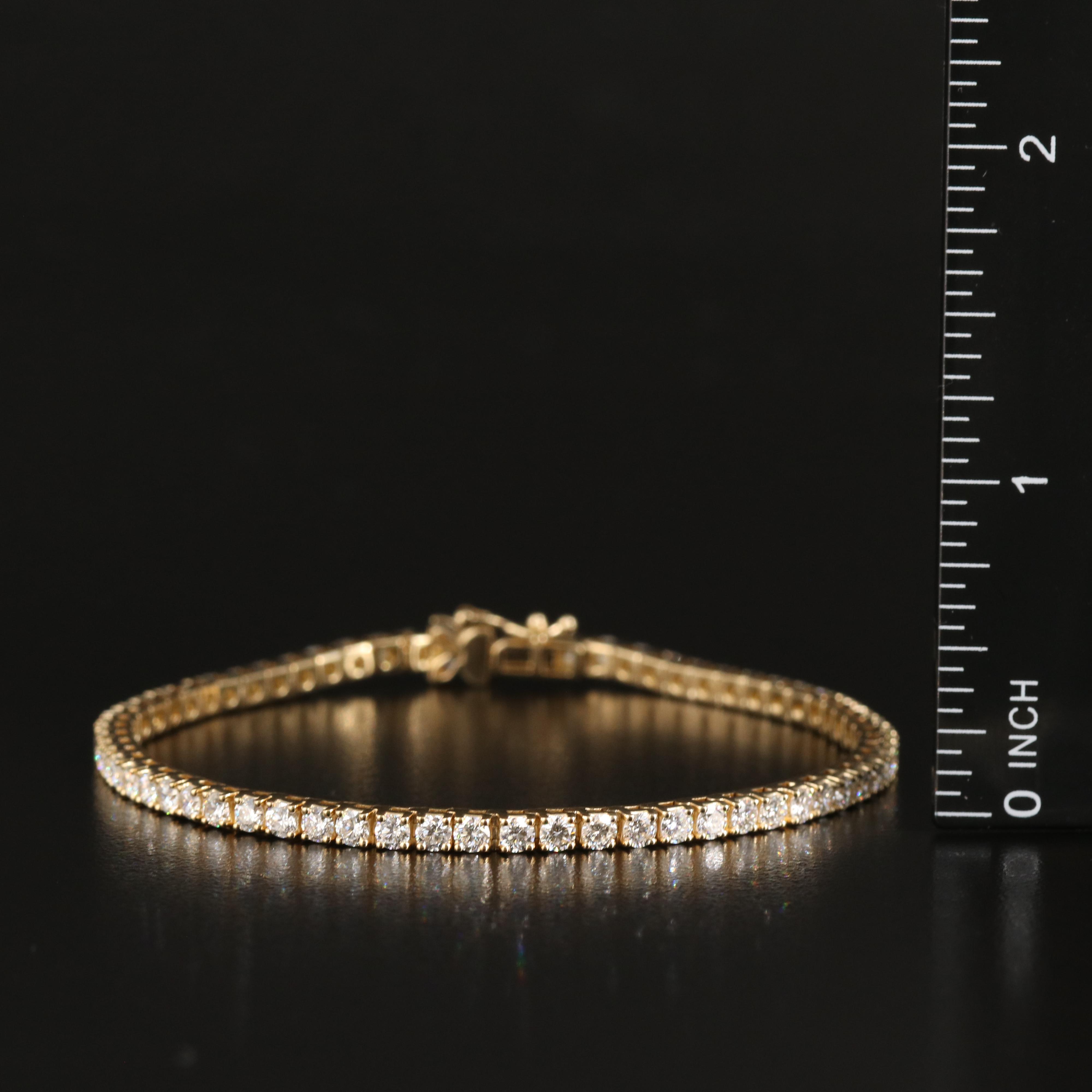 14K 5.00 CTW Lab Grown Diamond Line Bracelet with IGI Report