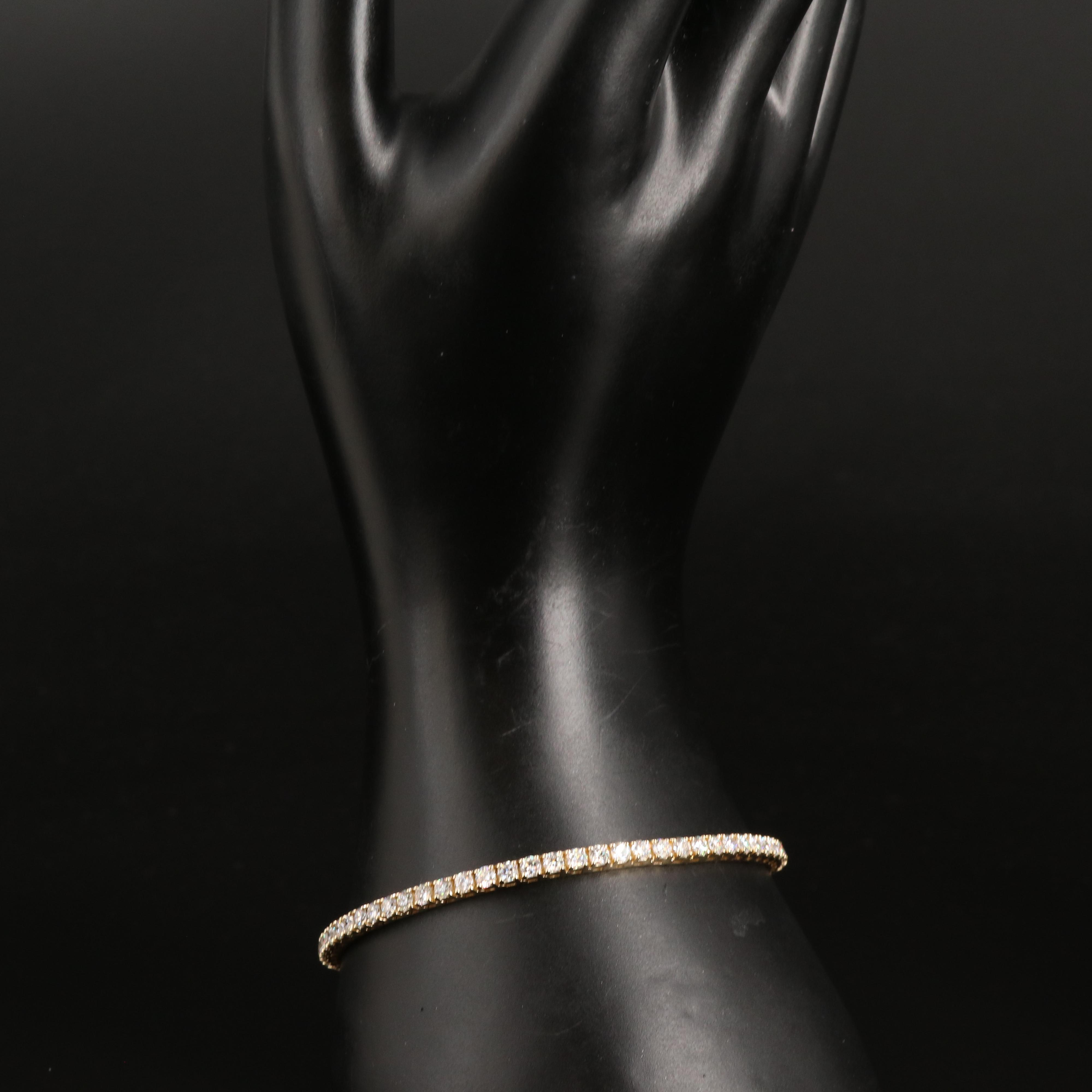 14K 5.00 CTW Lab Grown Diamond Line Bracelet with IGI Report