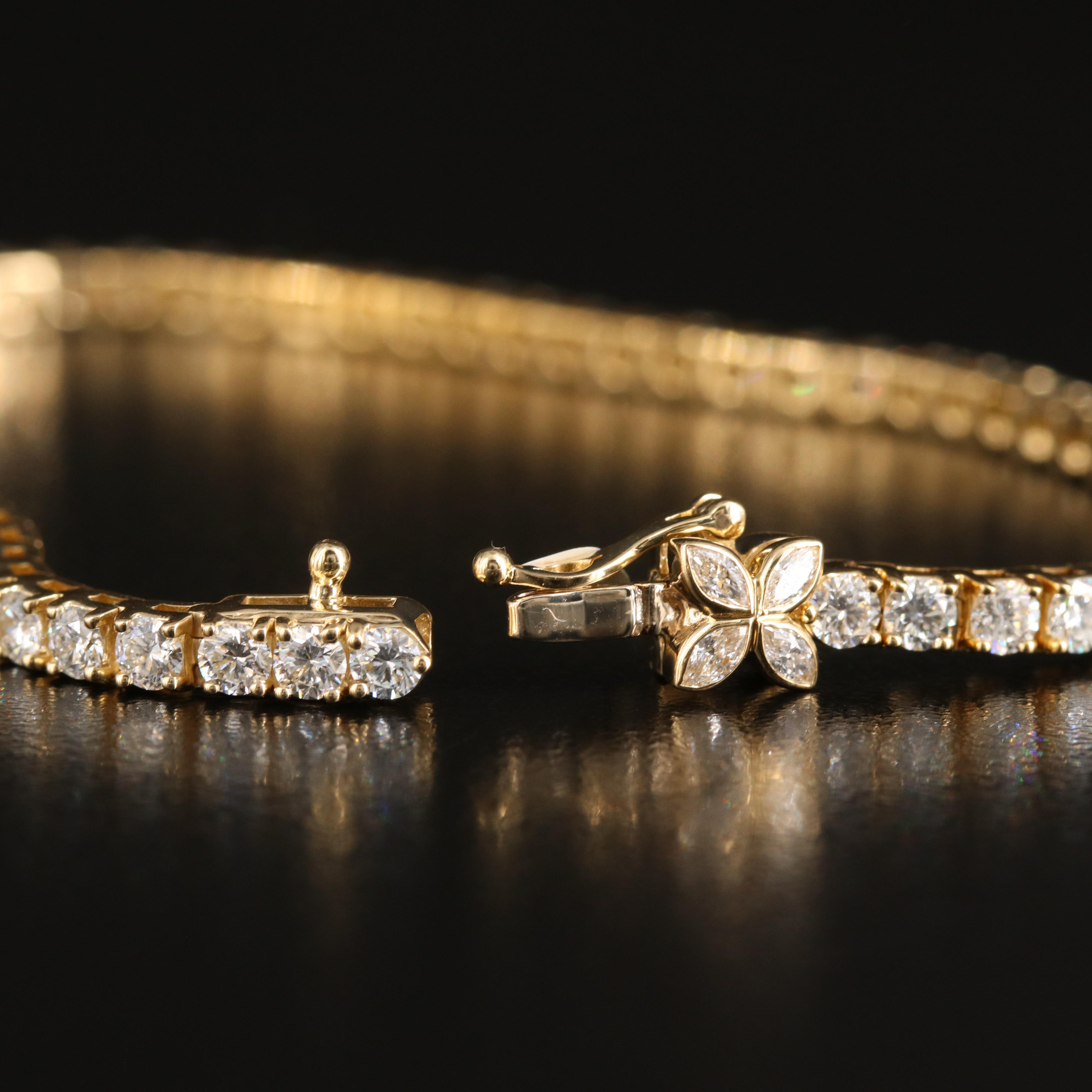 14K 5.00 CTW Lab Grown Diamond Line Bracelet with IGI Report