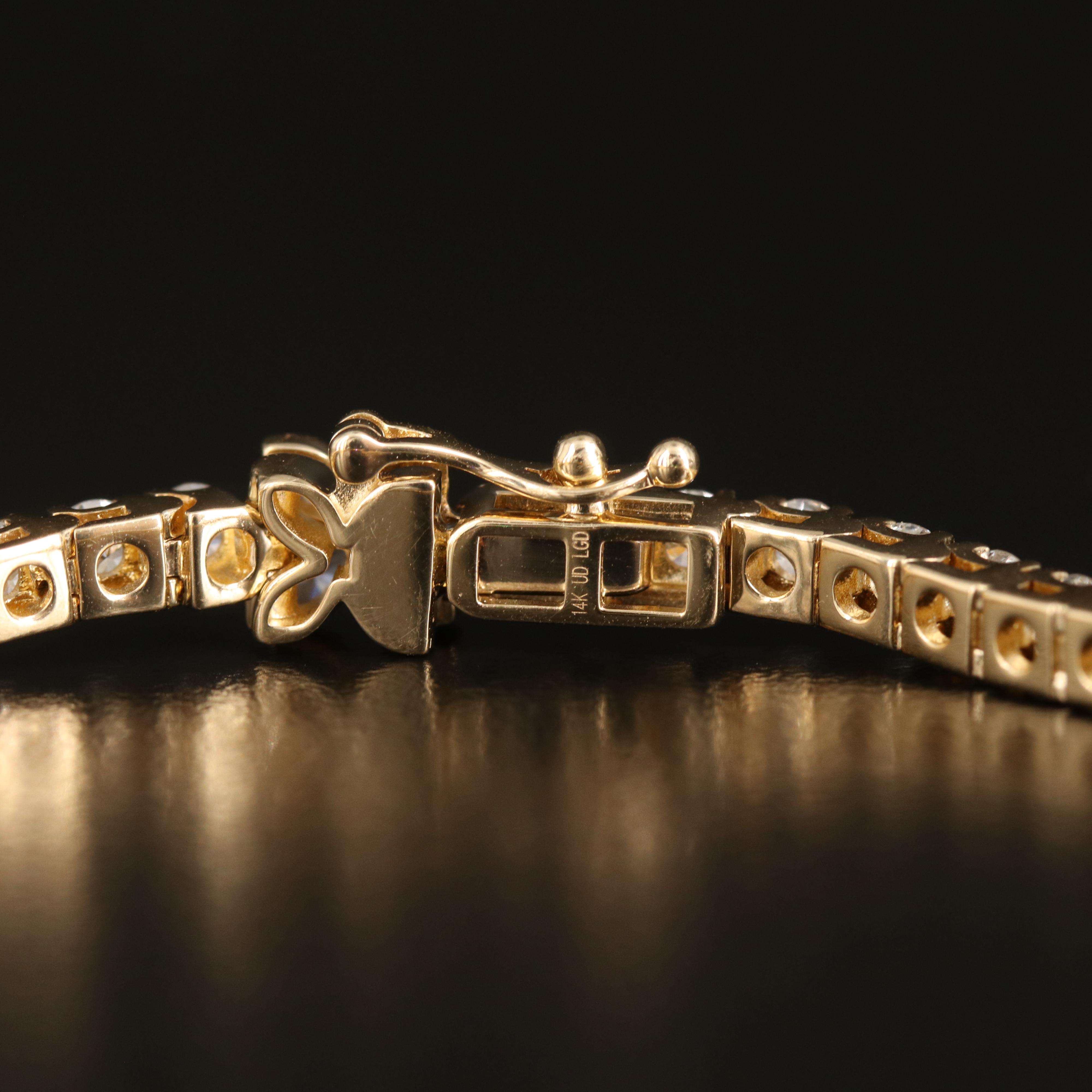 14K 5.00 CTW Lab Grown Diamond Line Bracelet with IGI Report