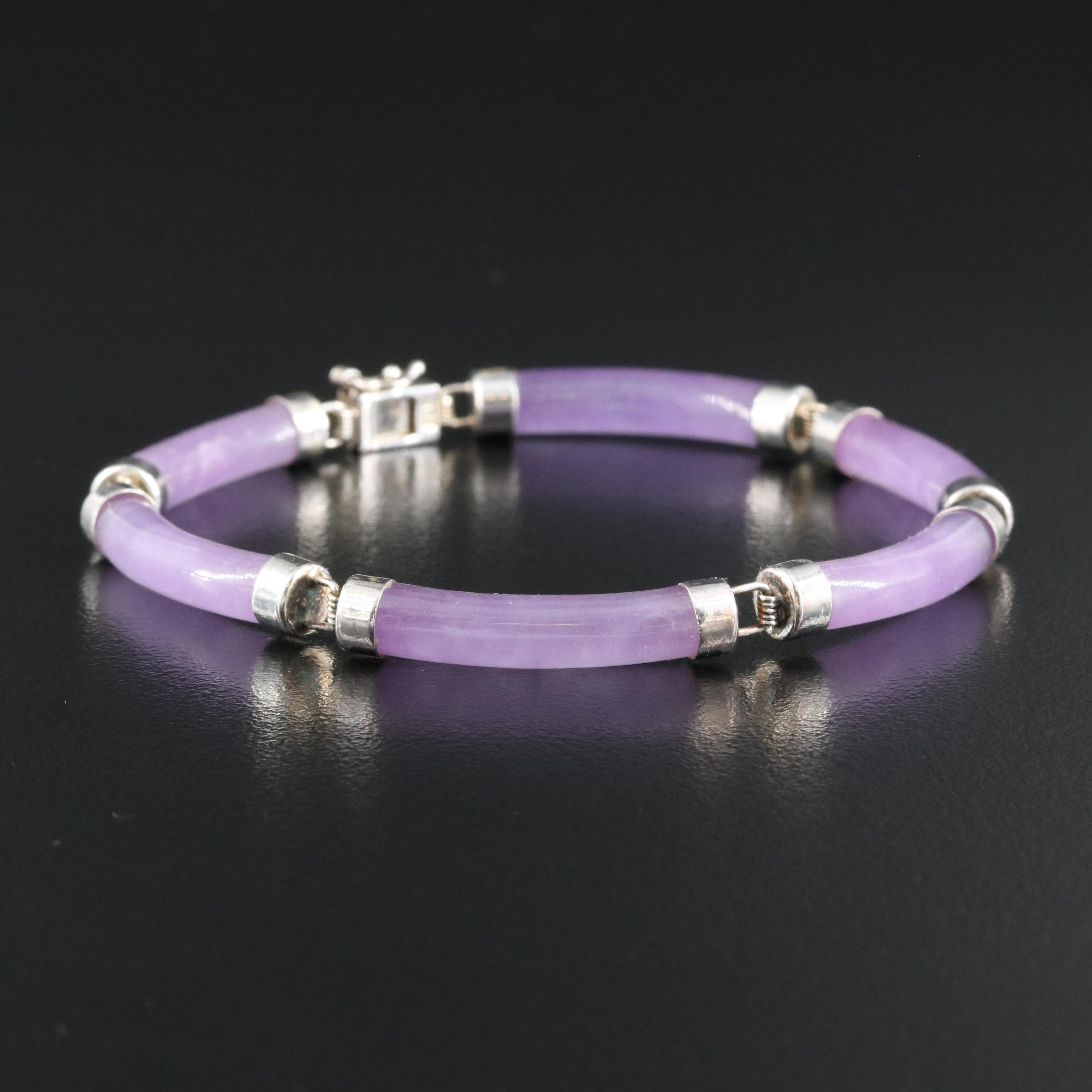 Sterling Jadeite Bracelet