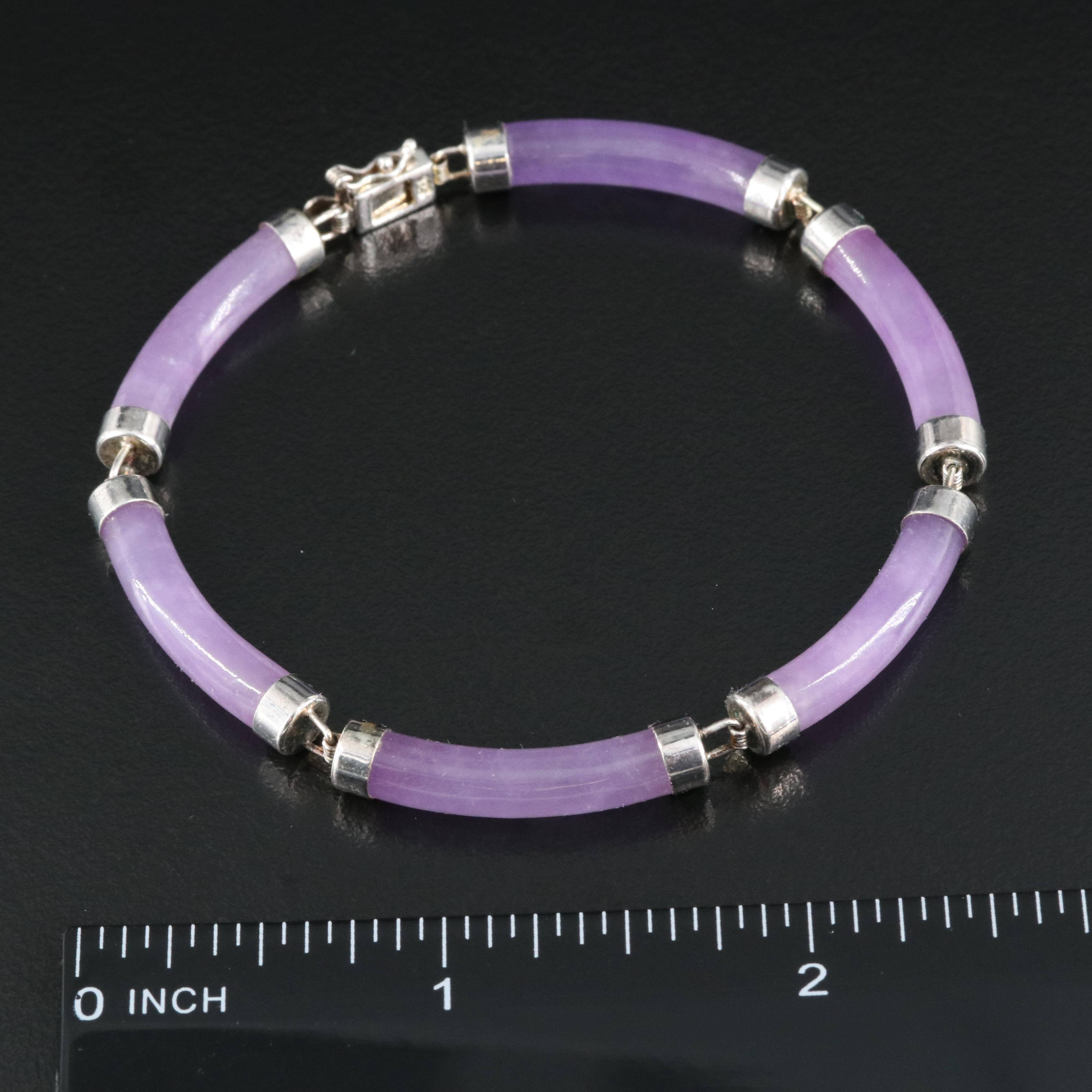 Sterling Jadeite Bracelet
