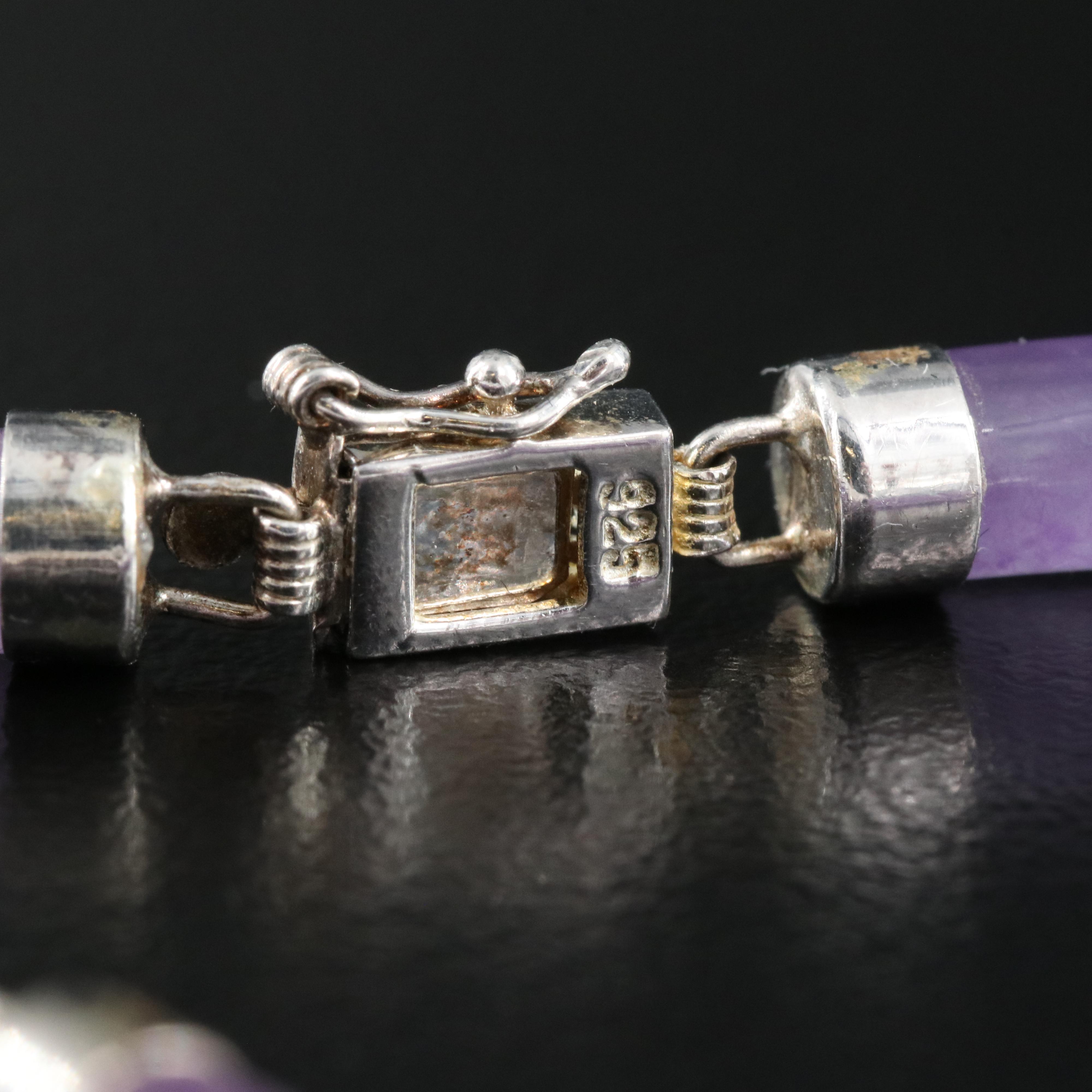 Sterling Jadeite Bracelet