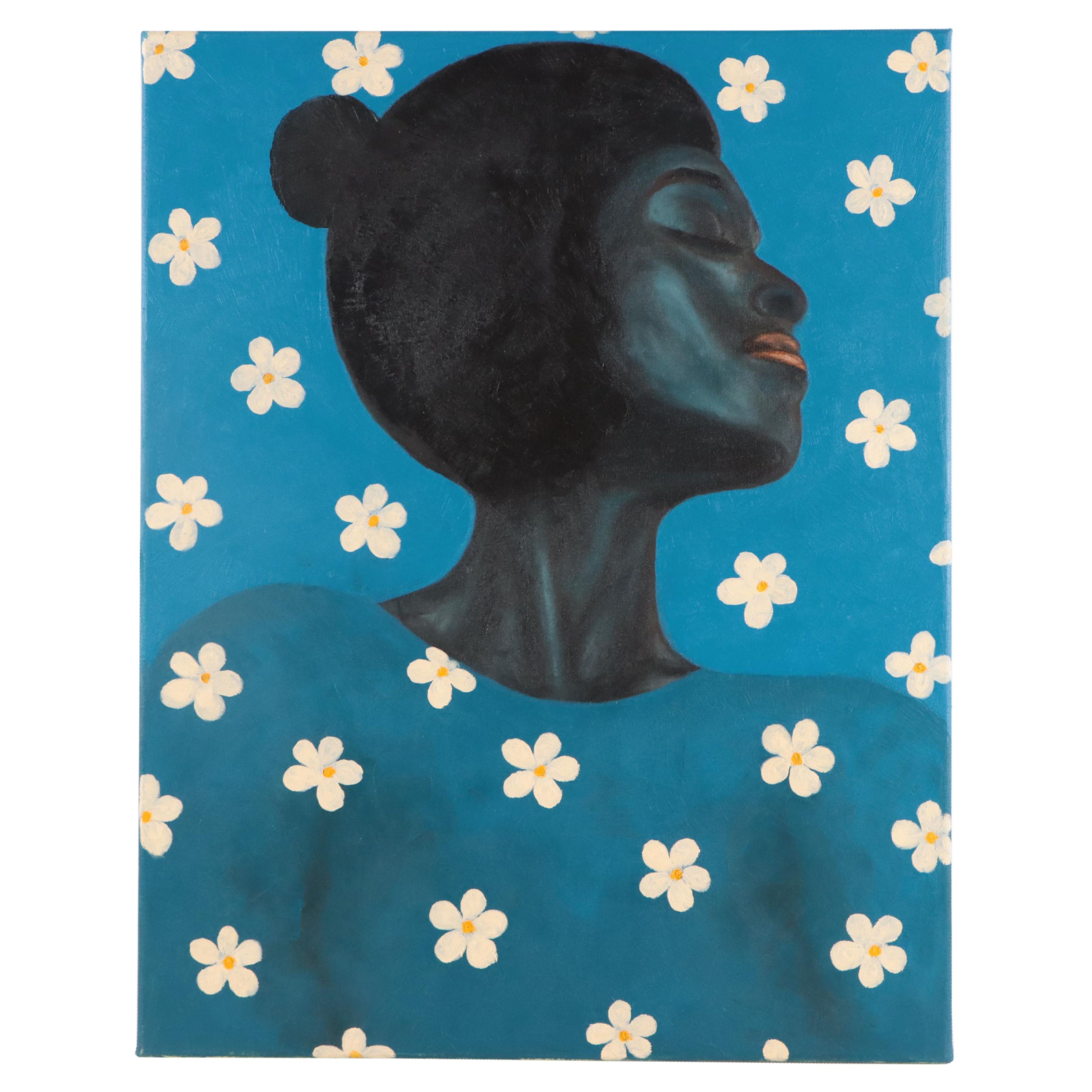 Oluwakemi Omowaire Oil Portrait, 21st Century