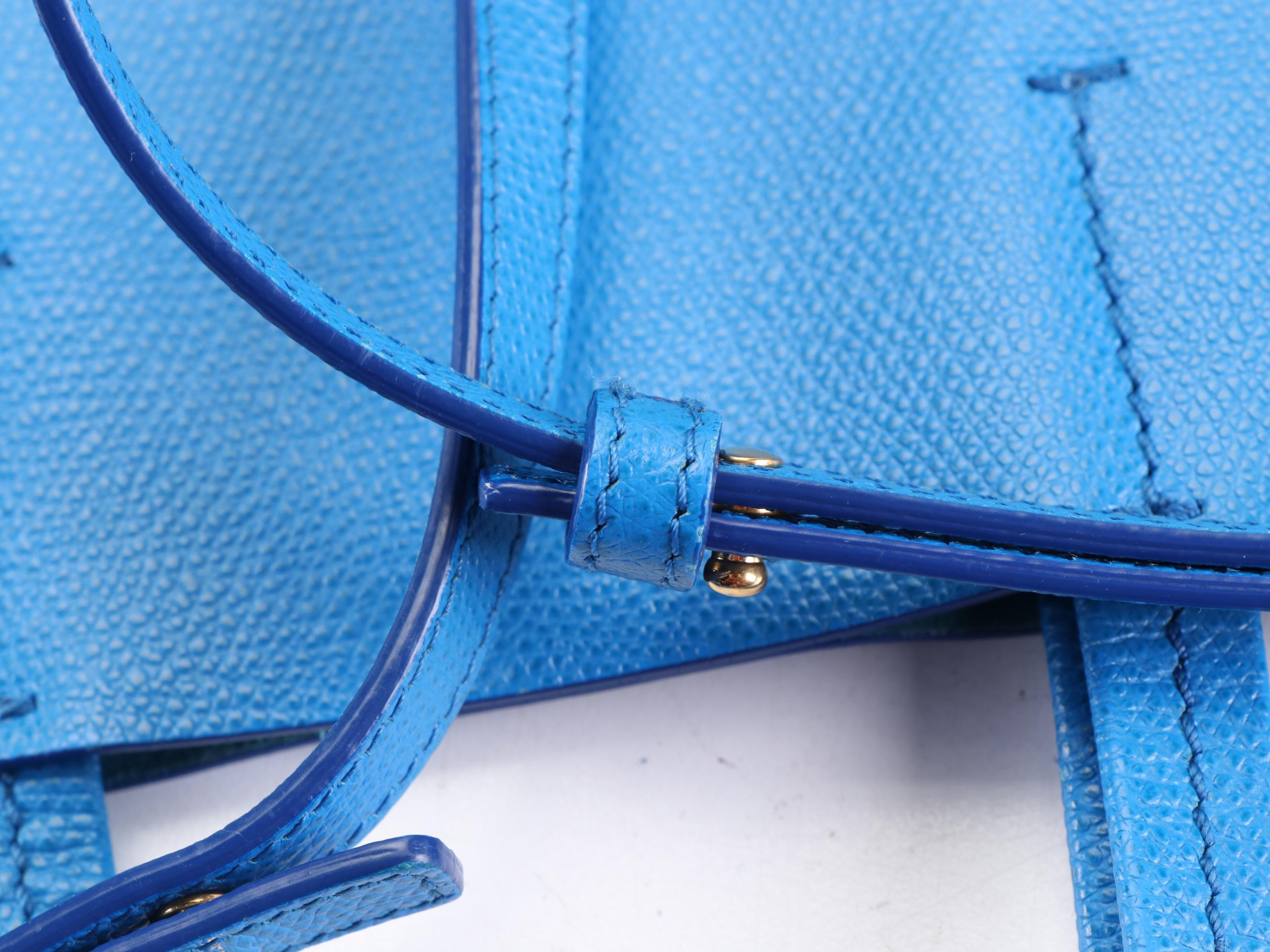 Céline Vertical Small Cabas Two-Way Tote Bag in Bicolor Grained Calfskin Leather