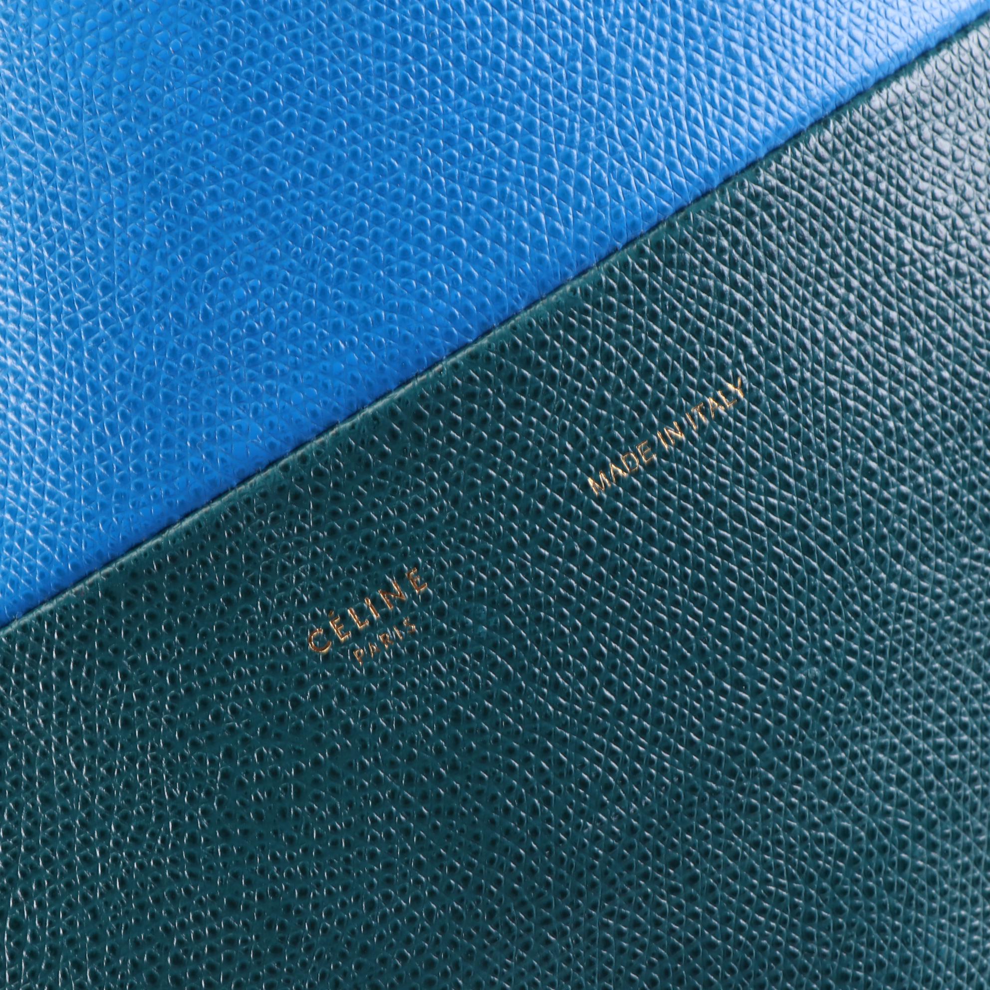 Céline Vertical Small Cabas Two-Way Tote Bag in Bicolor Grained Calfskin Leather