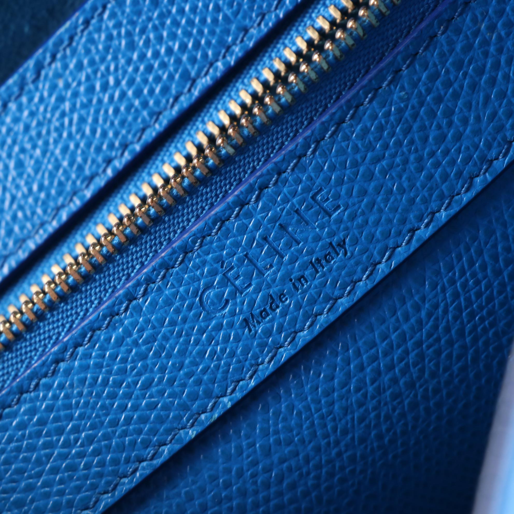 Céline Vertical Small Cabas Two-Way Tote Bag in Bicolor Grained Calfskin Leather