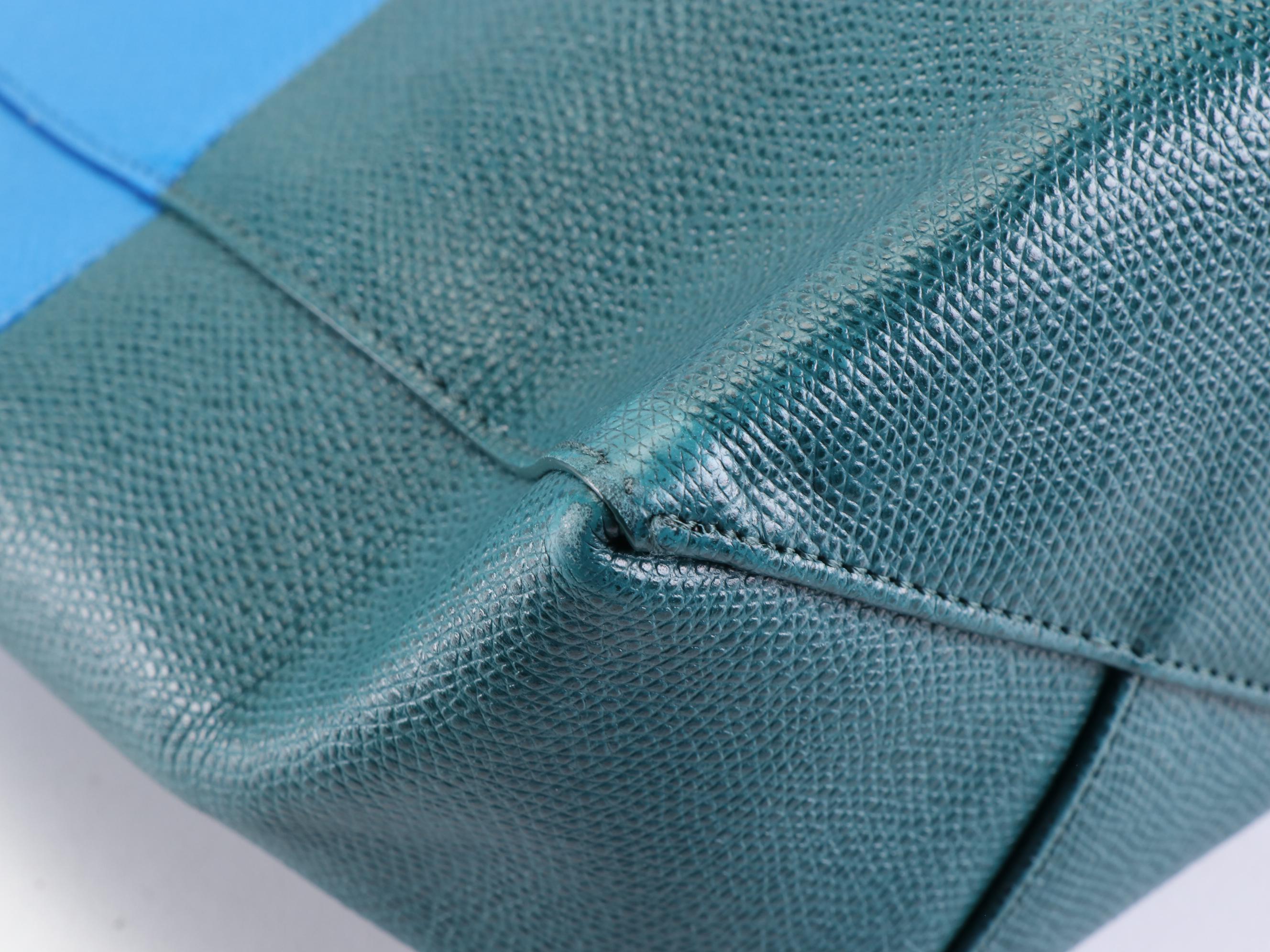 Céline Vertical Small Cabas Two-Way Tote Bag in Bicolor Grained Calfskin Leather