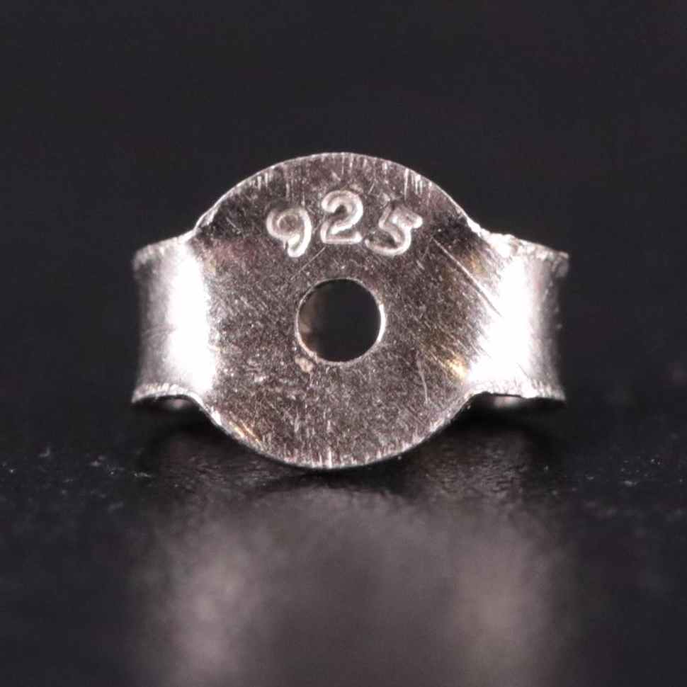 Sterling Silver Black Diamond Earrings