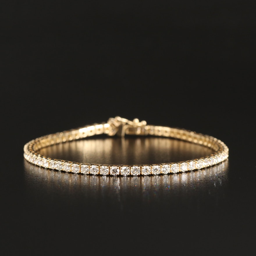 14K 5.00 CTW Lab Grown Diamond Line Bracelet with IGI Report