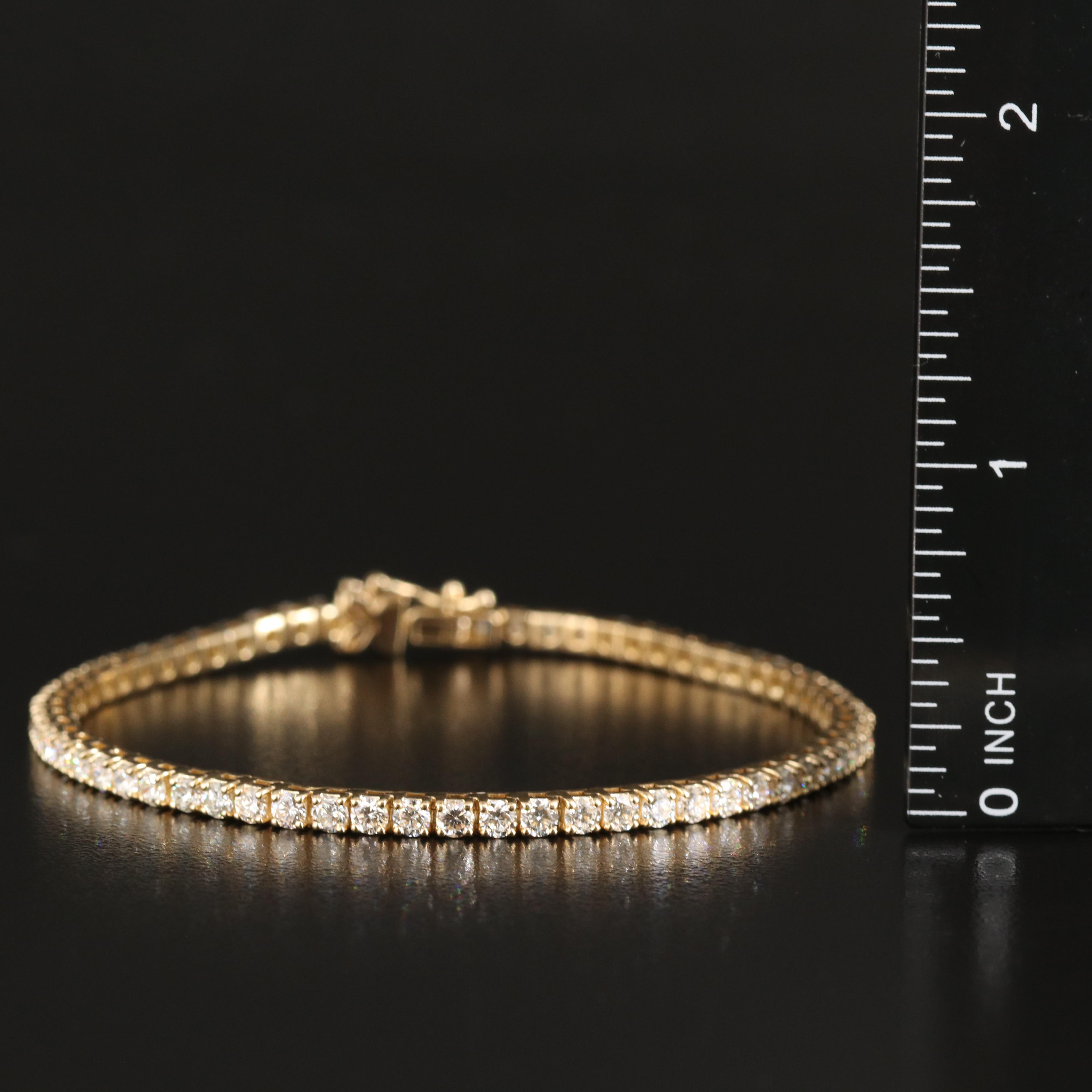 14K 5.00 CTW Lab Grown Diamond Line Bracelet with IGI Report
