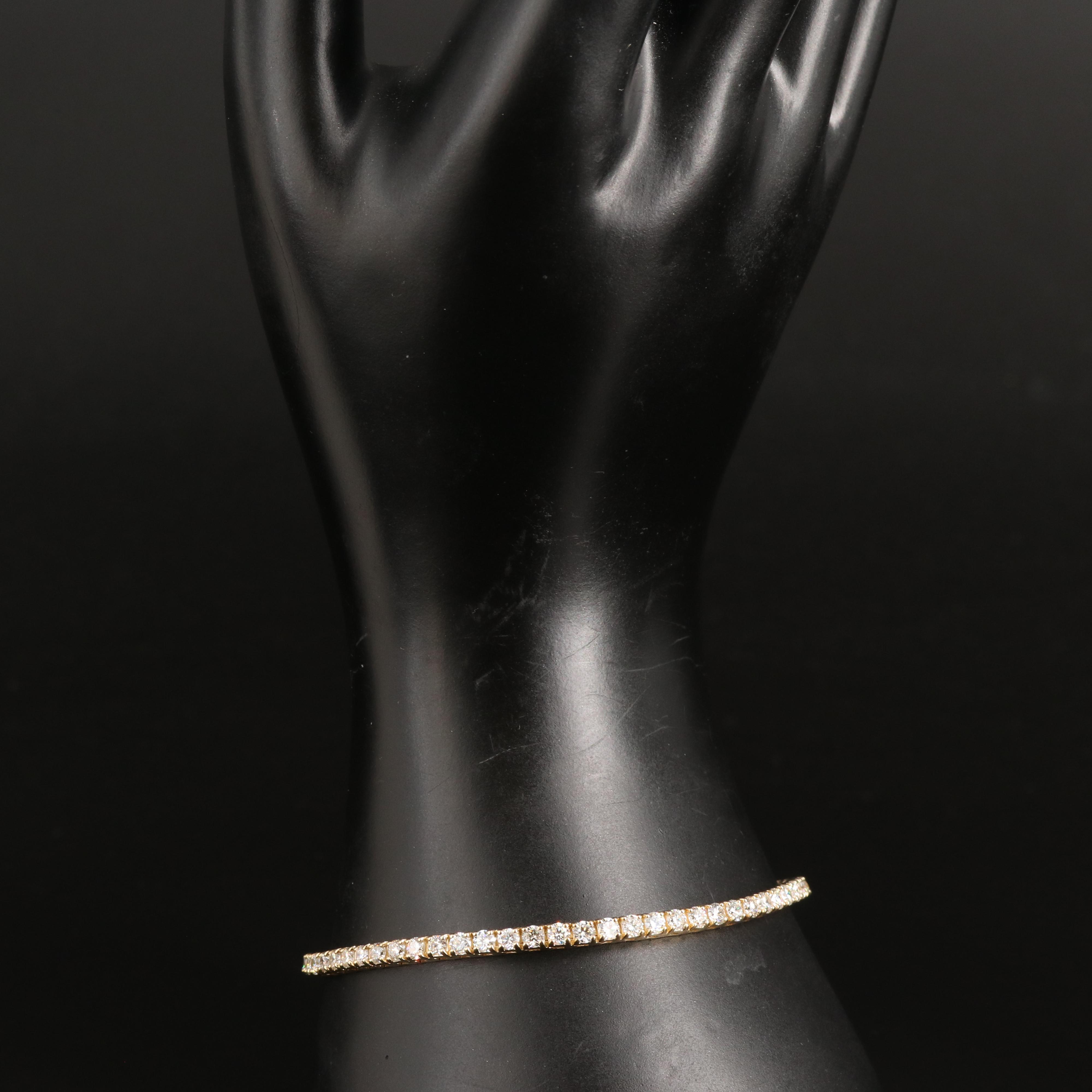 14K 5.00 CTW Lab Grown Diamond Line Bracelet with IGI Report