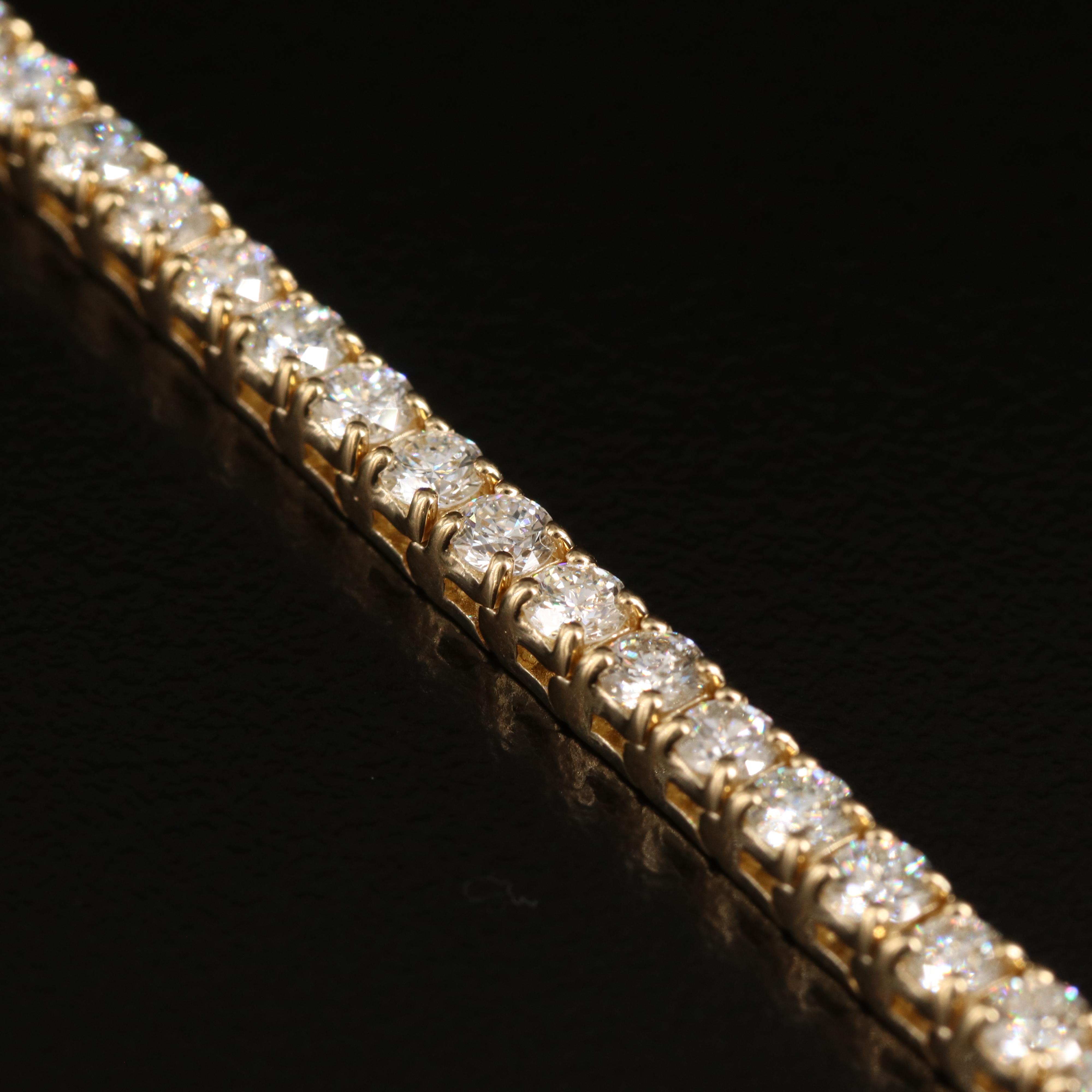 14K 5.00 CTW Lab Grown Diamond Line Bracelet with IGI Report