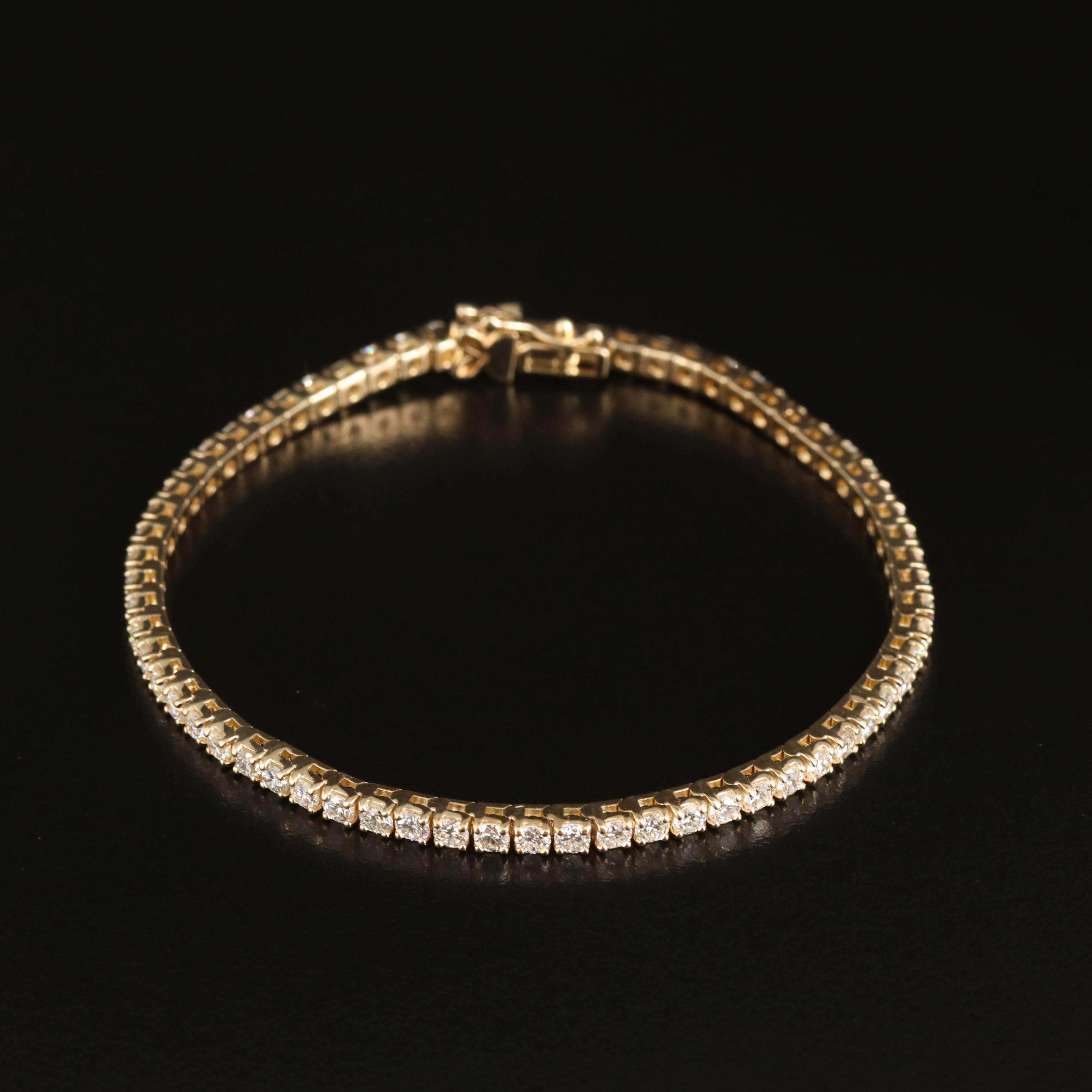 14K 5.00 CTW Lab Grown Diamond Line Bracelet with IGI Report