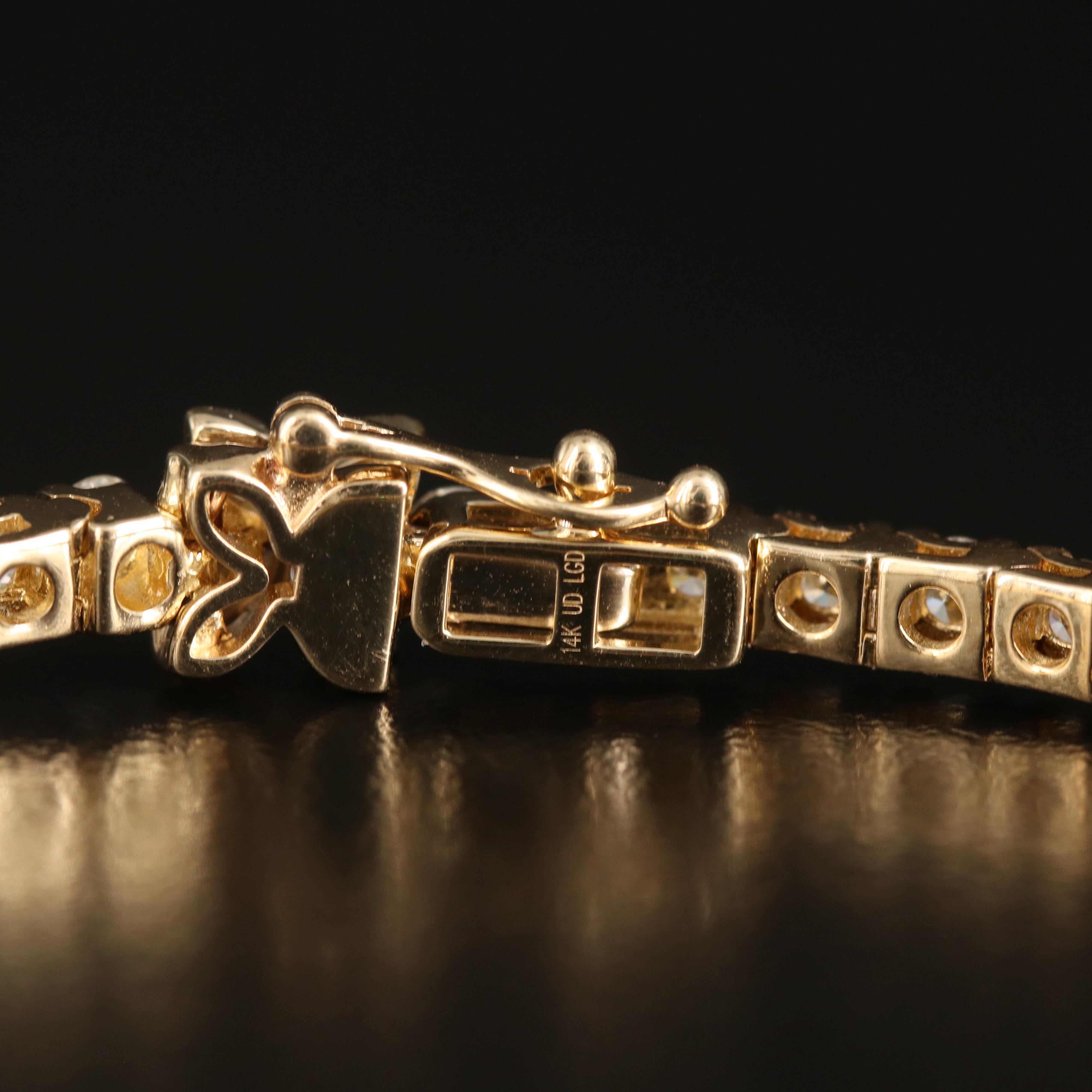 14K 5.00 CTW Lab Grown Diamond Line Bracelet with IGI Report