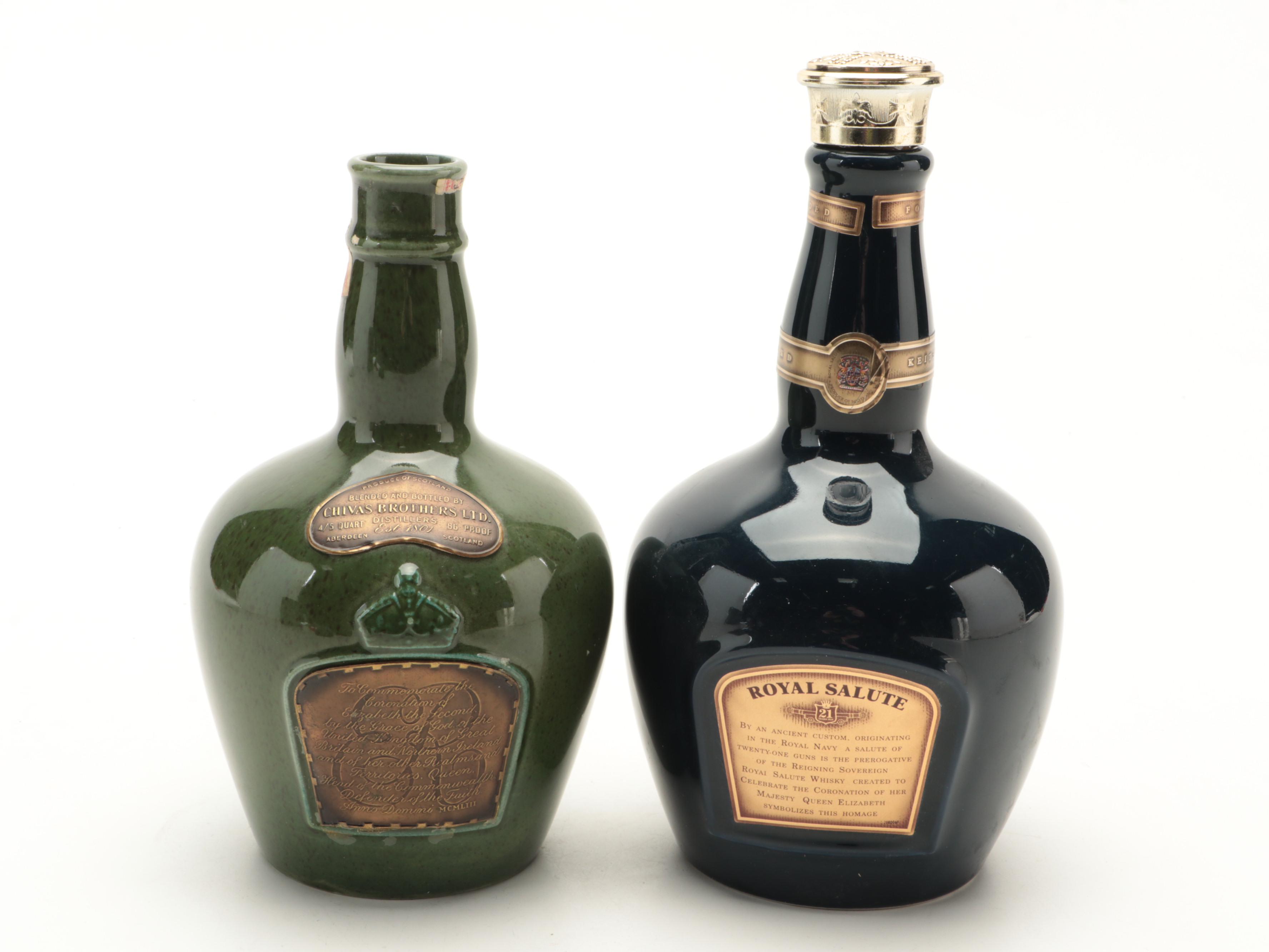 Royal Doulton and Other Ceramic Whiskey Decanters